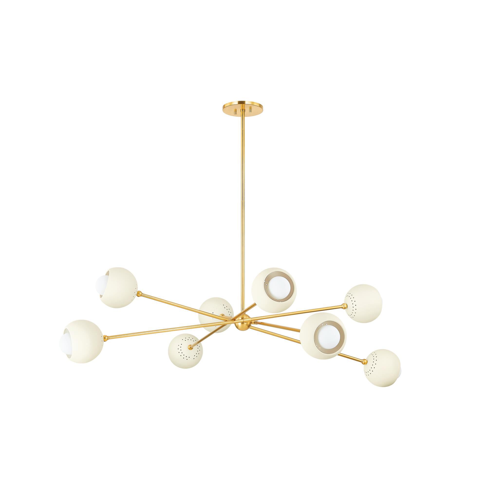 Shown in Aged Brass/Soft Cream finish