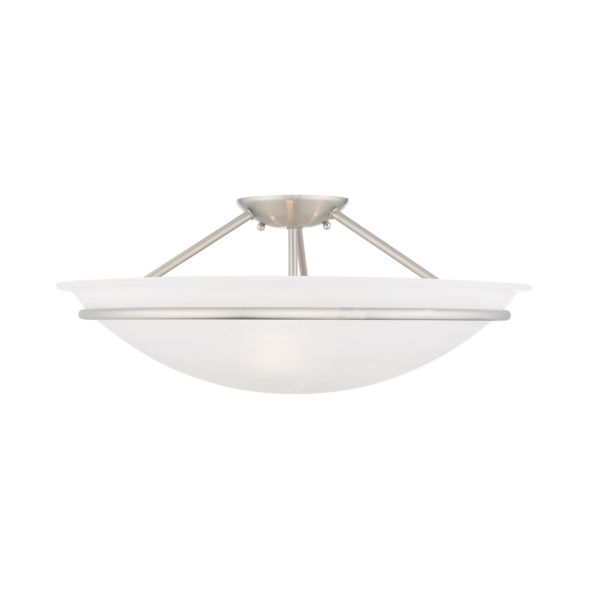 Newburgh 20 Inch 3 Light Semi Flush Mount by Livex Lighting
