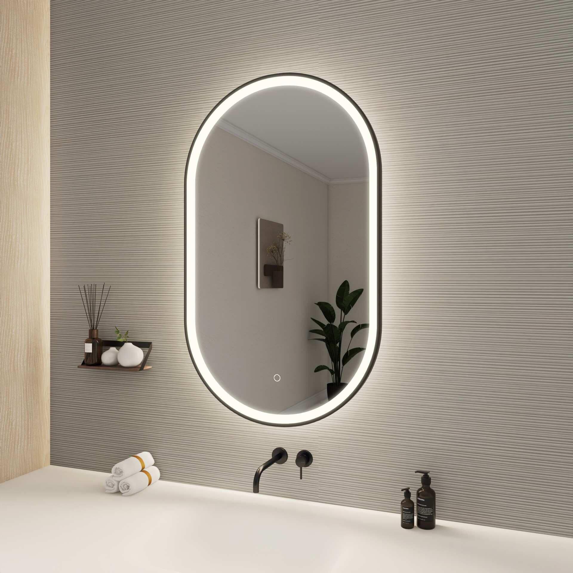 Harmoni 40 Inch Oval LED Lighted Mirror by Elegant Decor