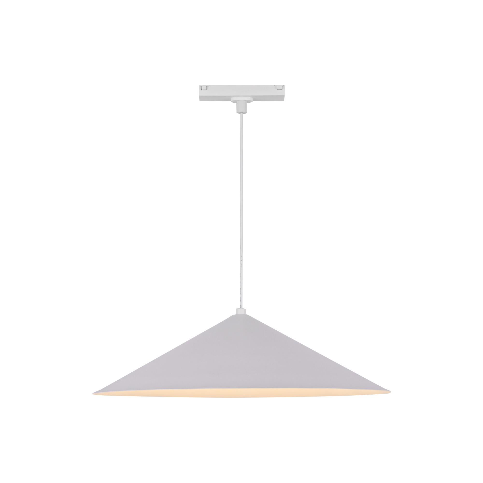 Shown in White finish and Steel shade