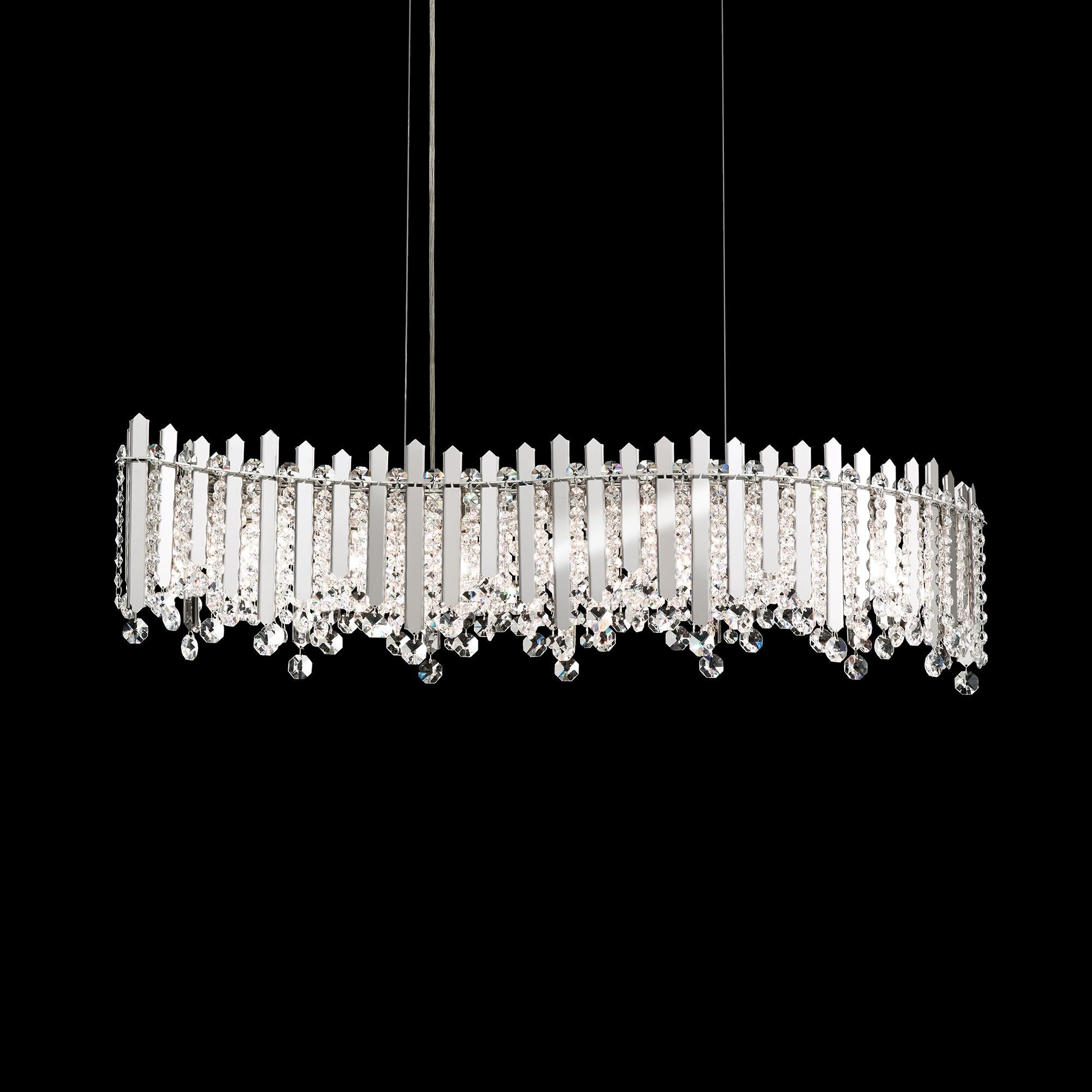 Shown in Polished Stainless Steel finish and Clear Optic crystal