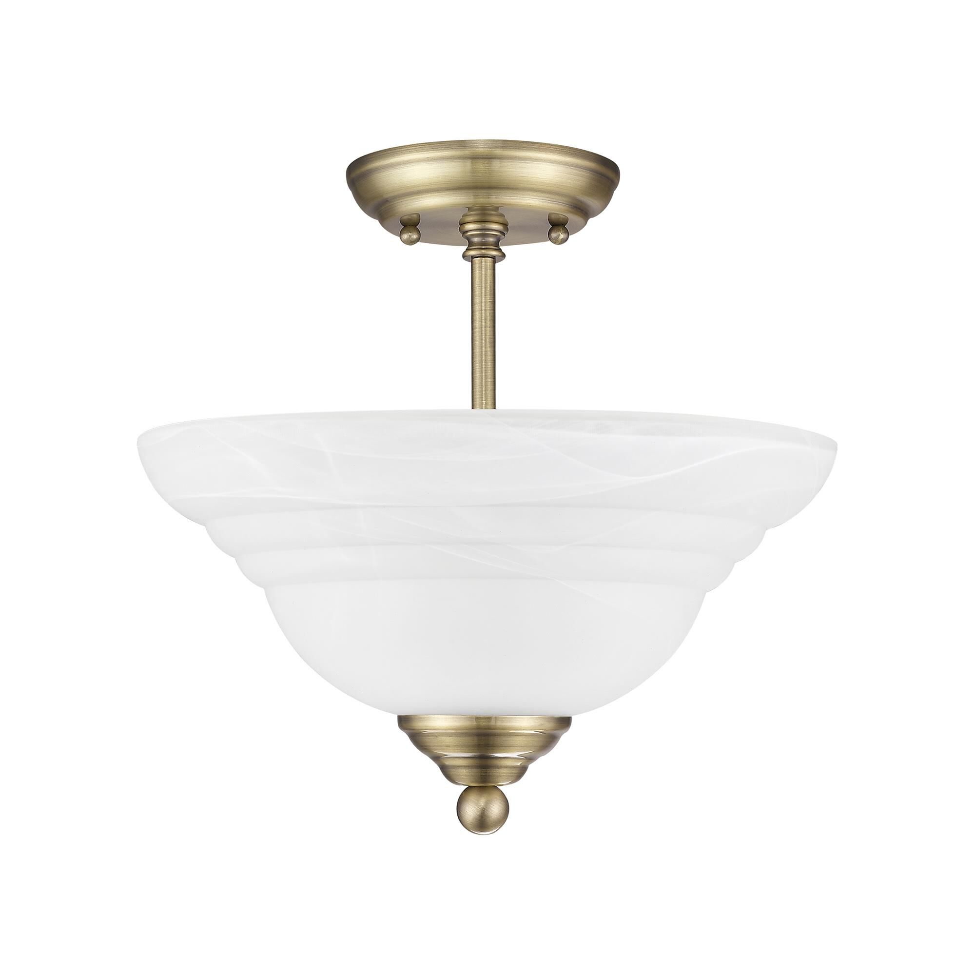 North Port 13 Inch 2 Light Semi Flush Mount by Livex Lighting