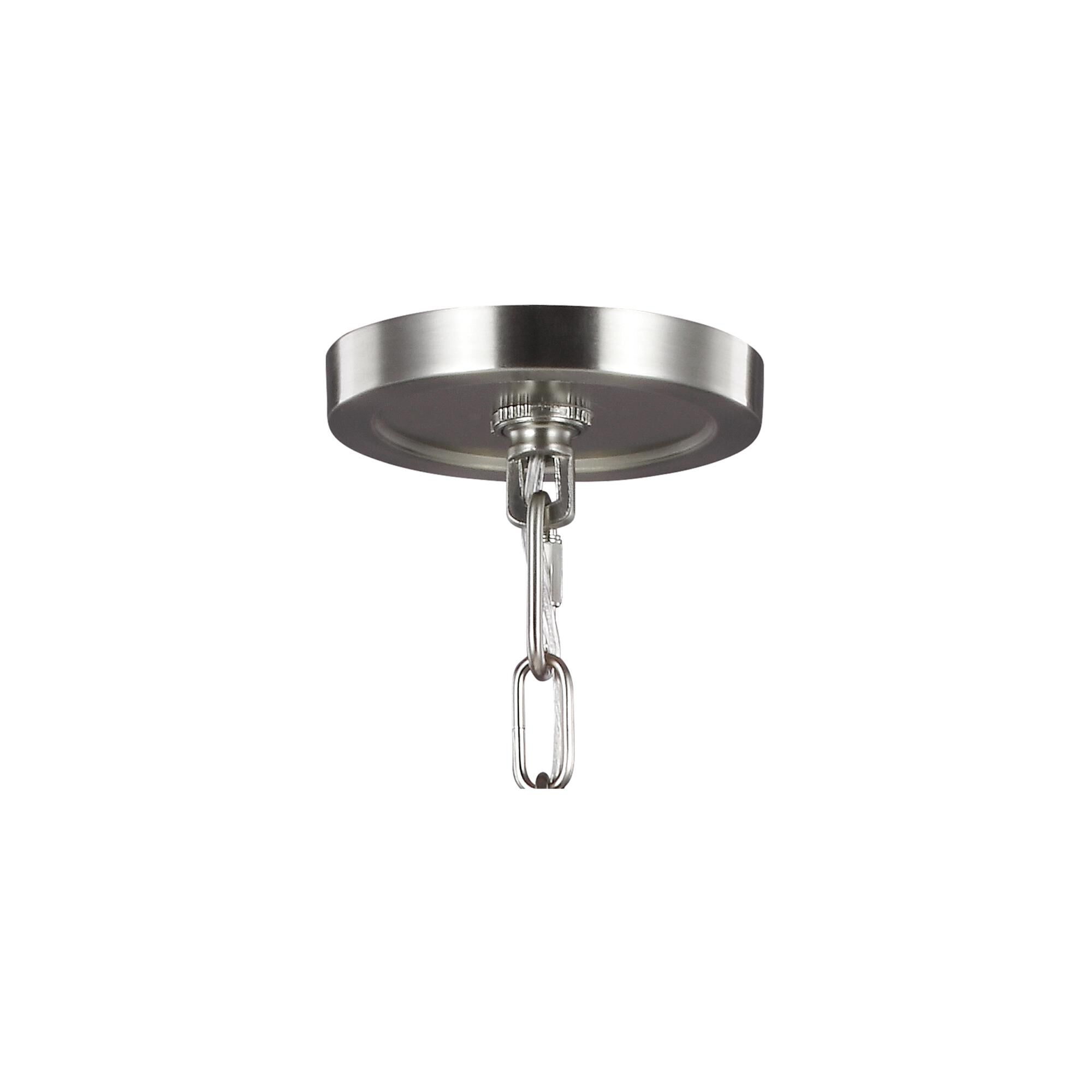 Shown in Satin Nickel - Chrome finish and White Opal Etched glass