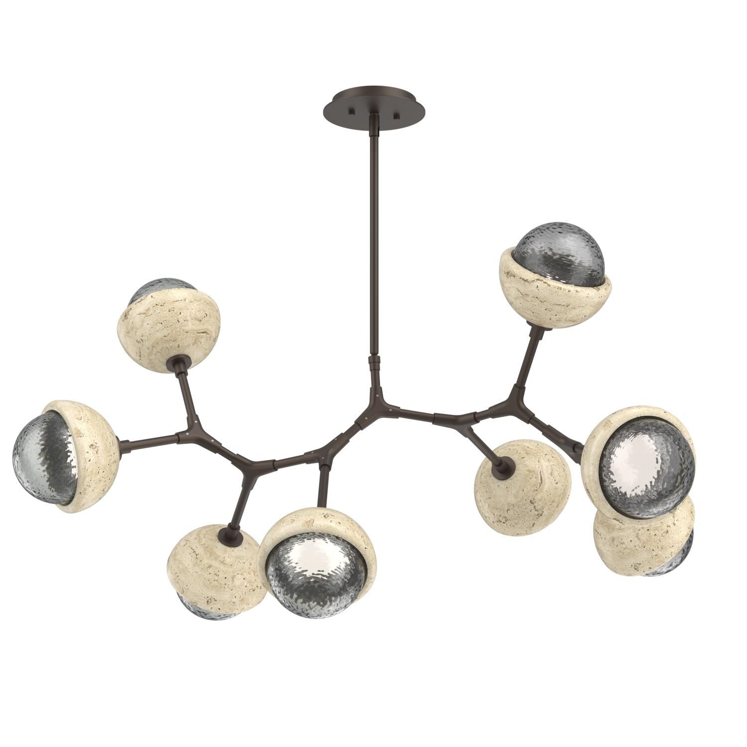 Levi Wilson Cabochon 38 Inch Linear Suspension Light by Hammerton Studio