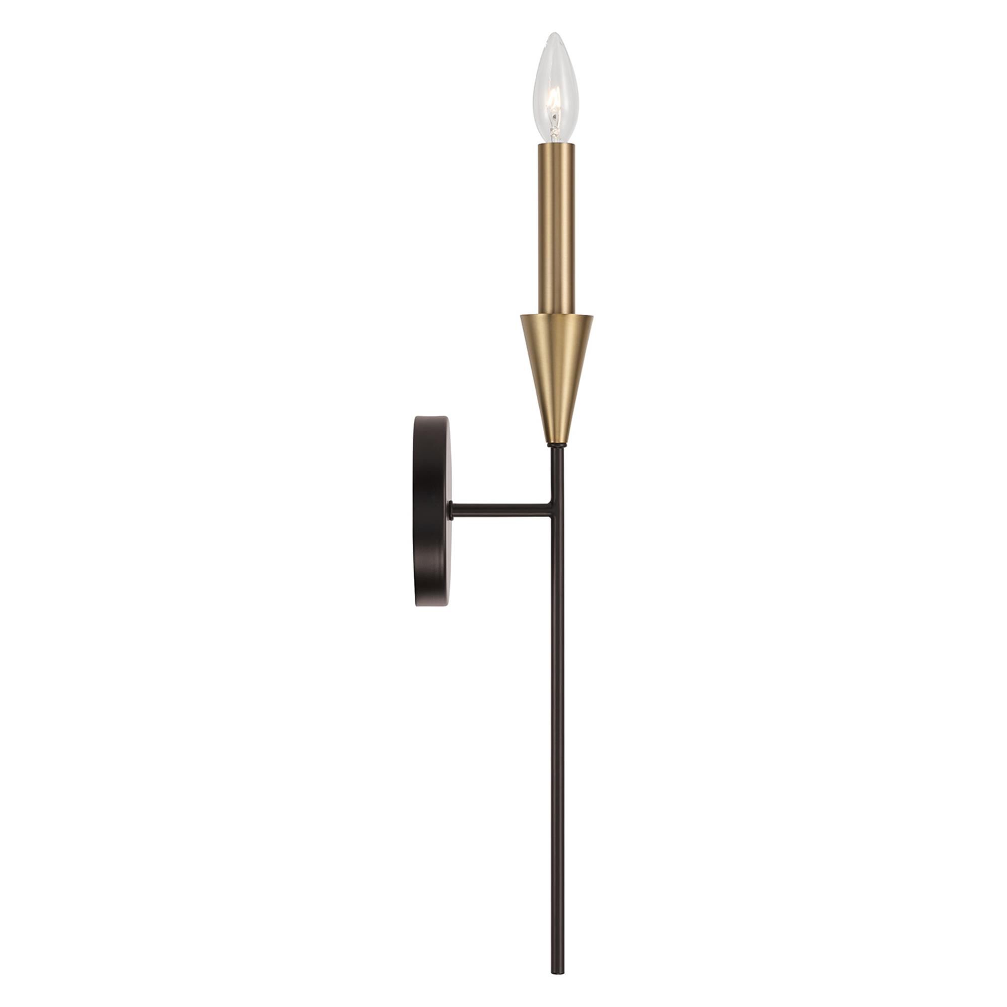 Shown in Aged Brass and Black finish