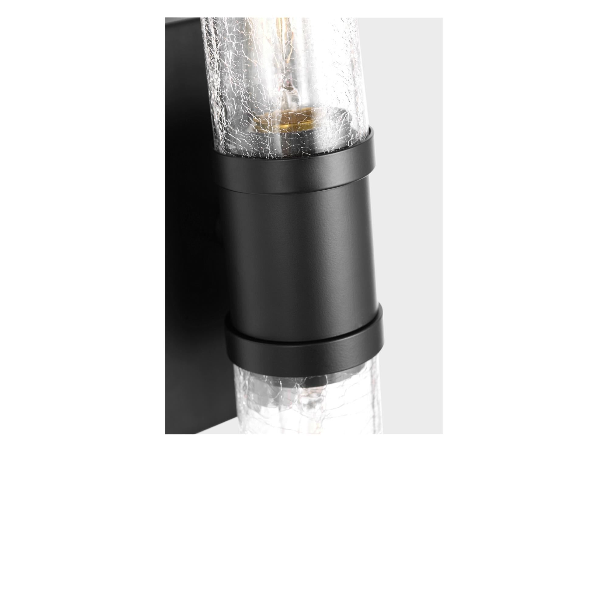 Shown in Midnight Black finish and Crackle glass