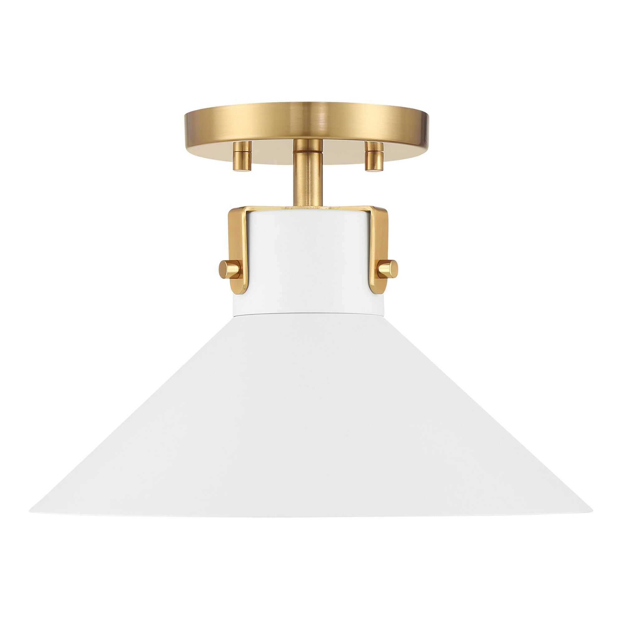 Shown in White and Natural Brass finish