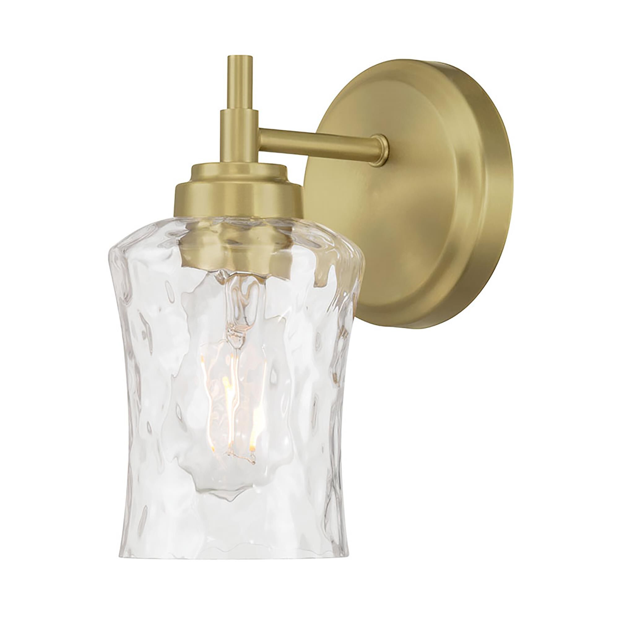 Shown in Vintage Brass finish and Clear Stone Water glass