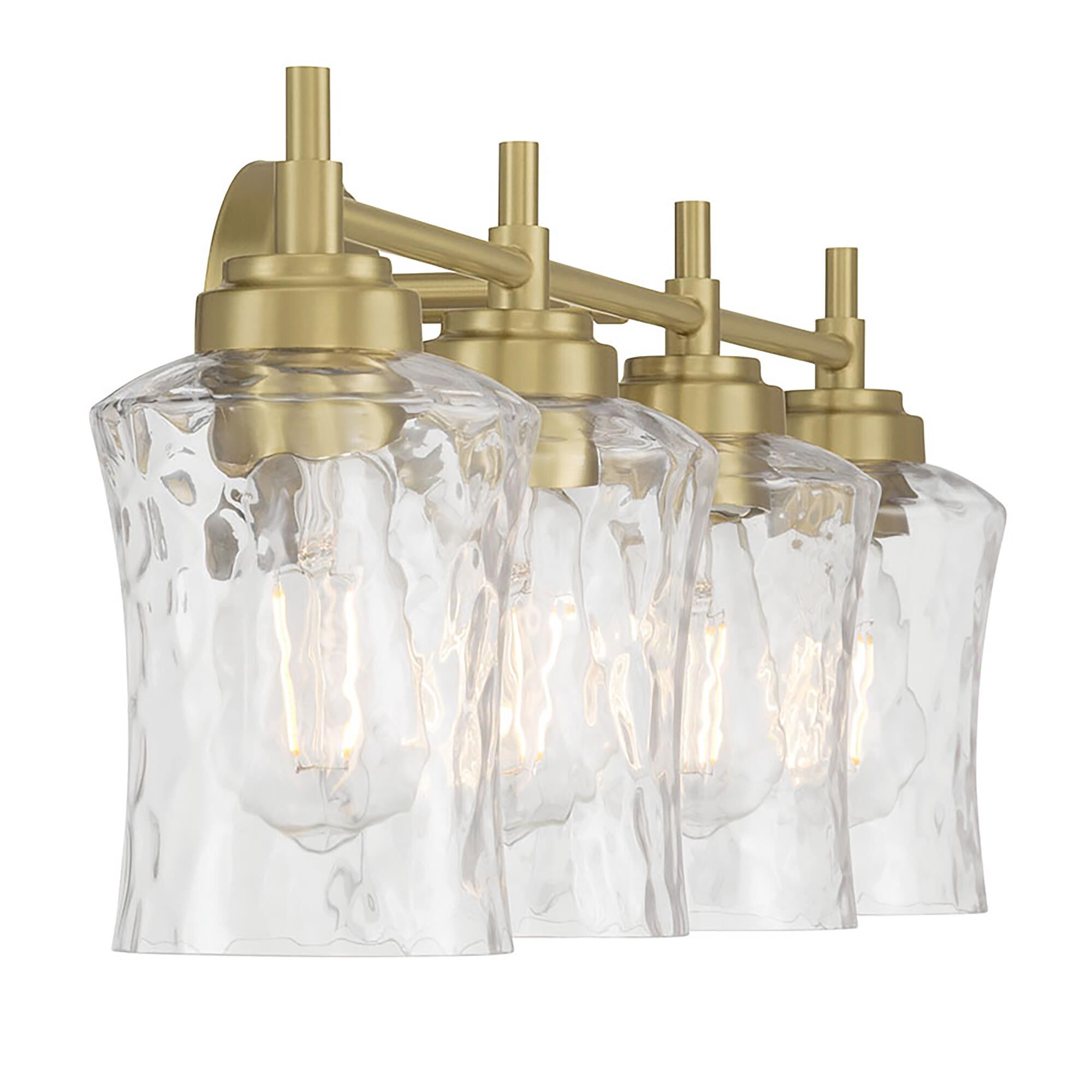 Shown in Vintage Brass finish and Clear Stone Water glass