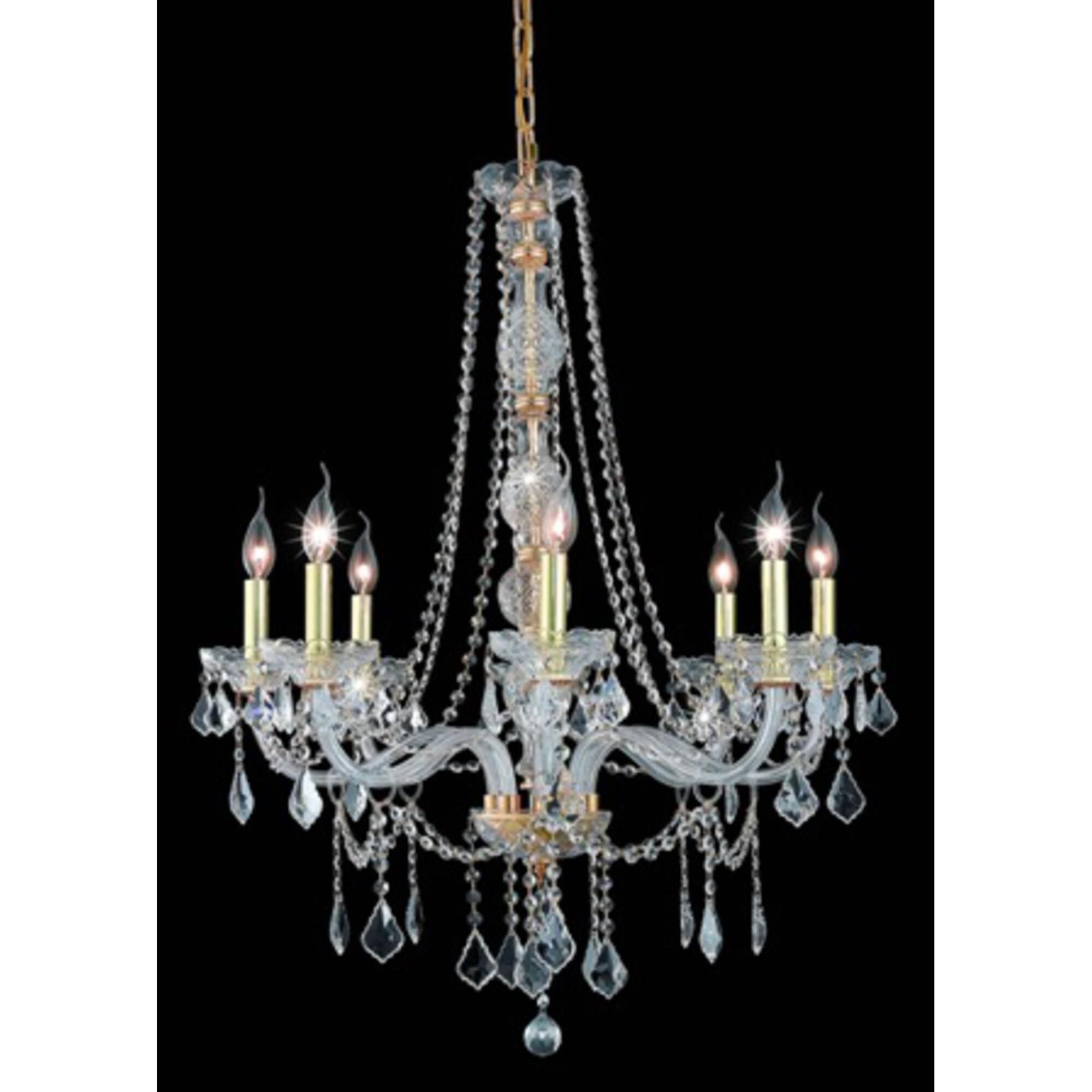 Verona 28 Inch 8 Light Chandelier by Elegant Lighting