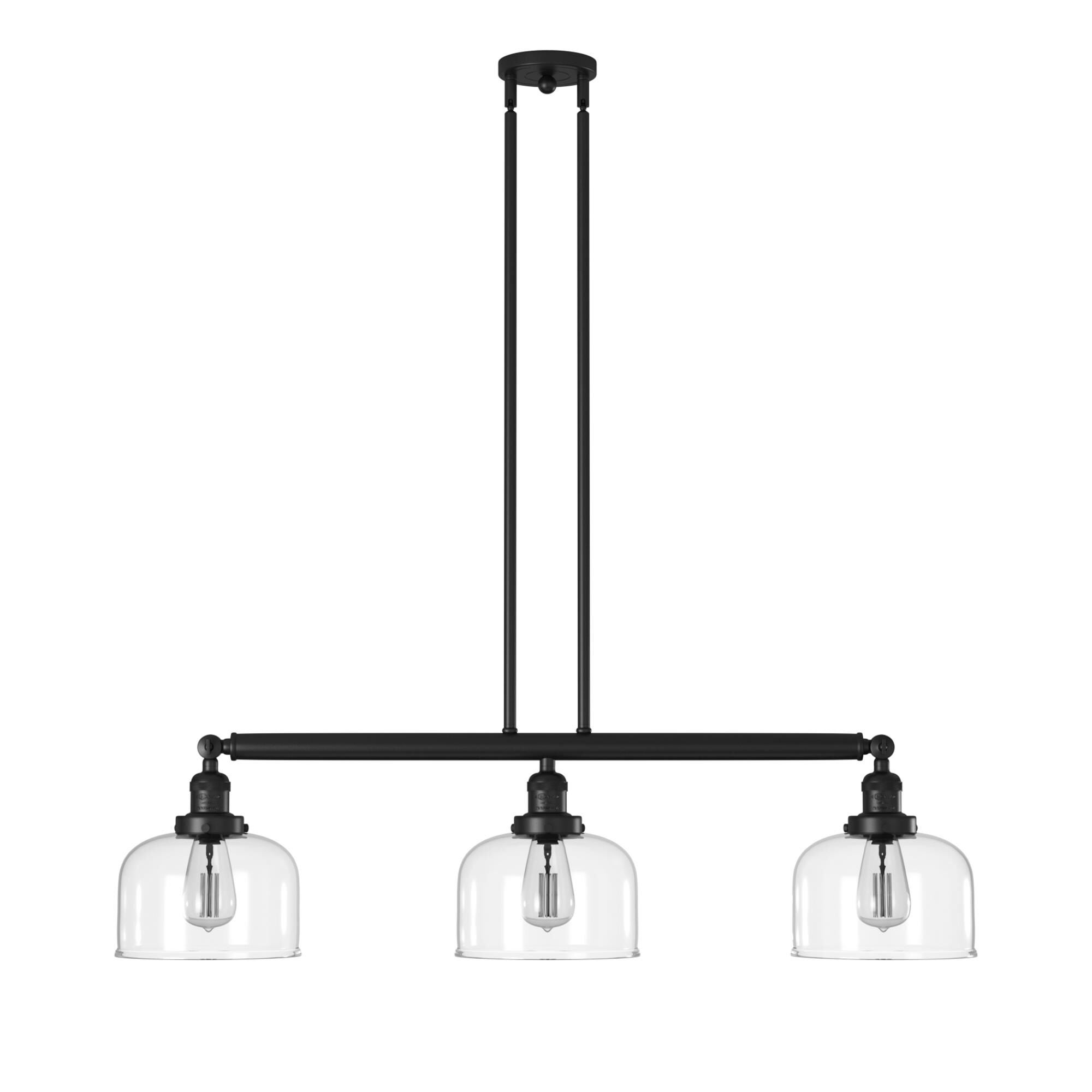 Bruno Marashlian Large Bell 36 Inch 3 Light Linear Suspension Light by Innovations Lighting