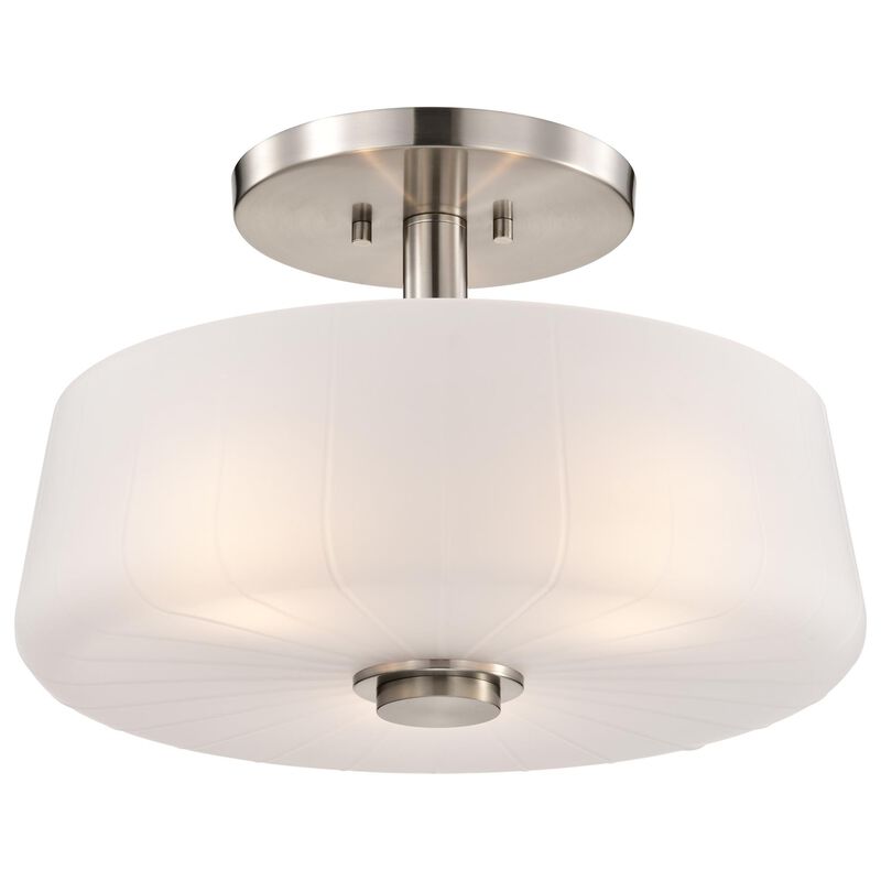 Lune 16 Inch Semi Flush Mount by Nuvo Lighting