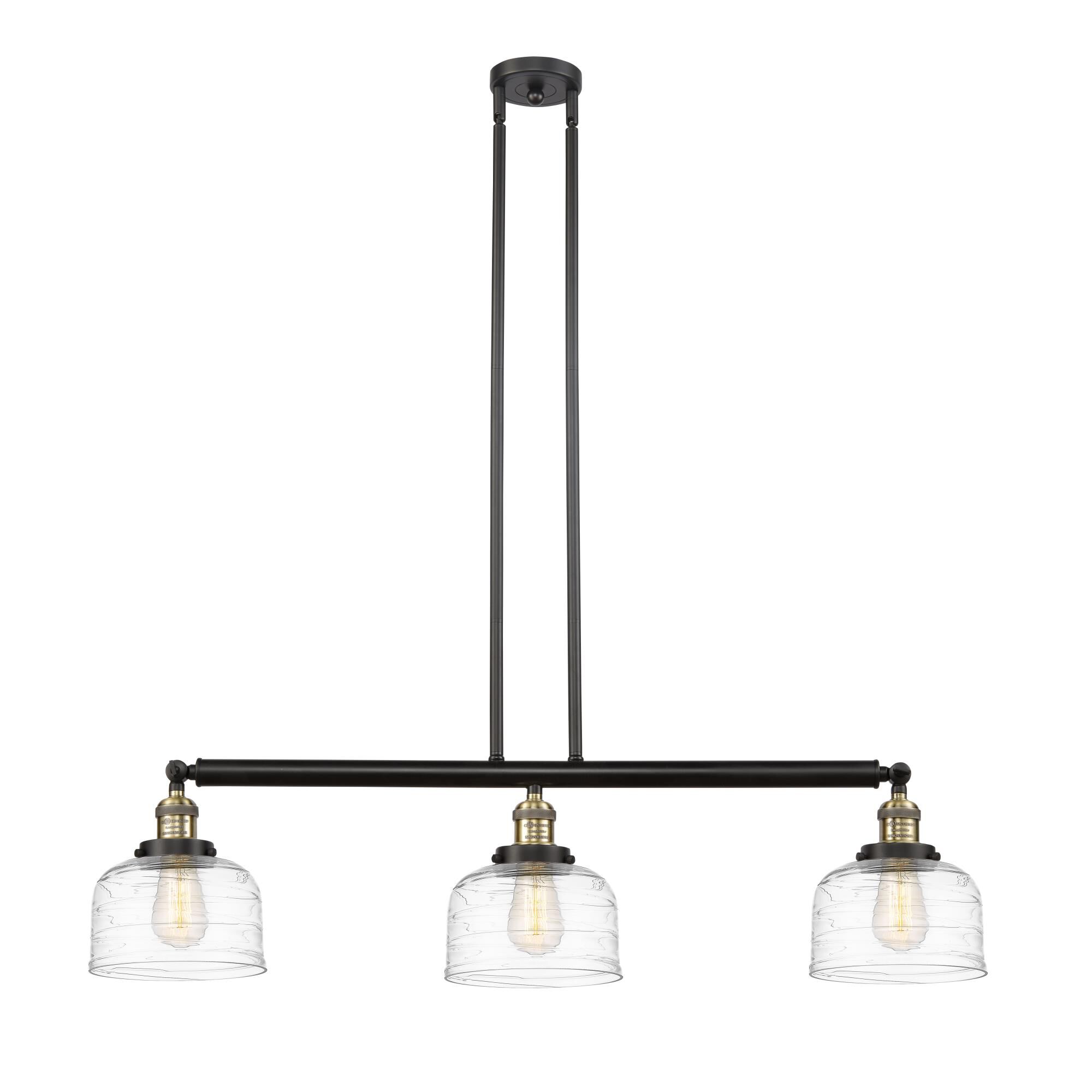 Bruno Marashlian Large Bell 41 Inch 3 Light Linear Suspension Light by Innovations Lighting