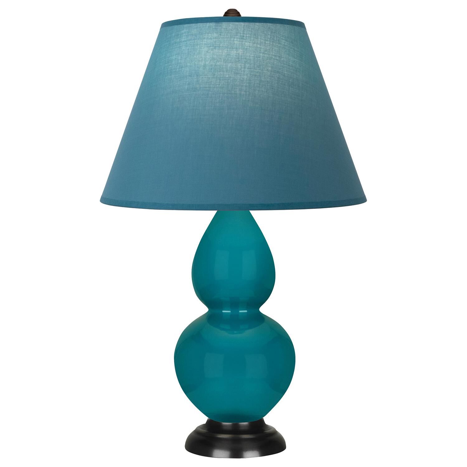 Shown in Peacock finish and Bright Blue and Gray shade and Deep Patina Bronze accent