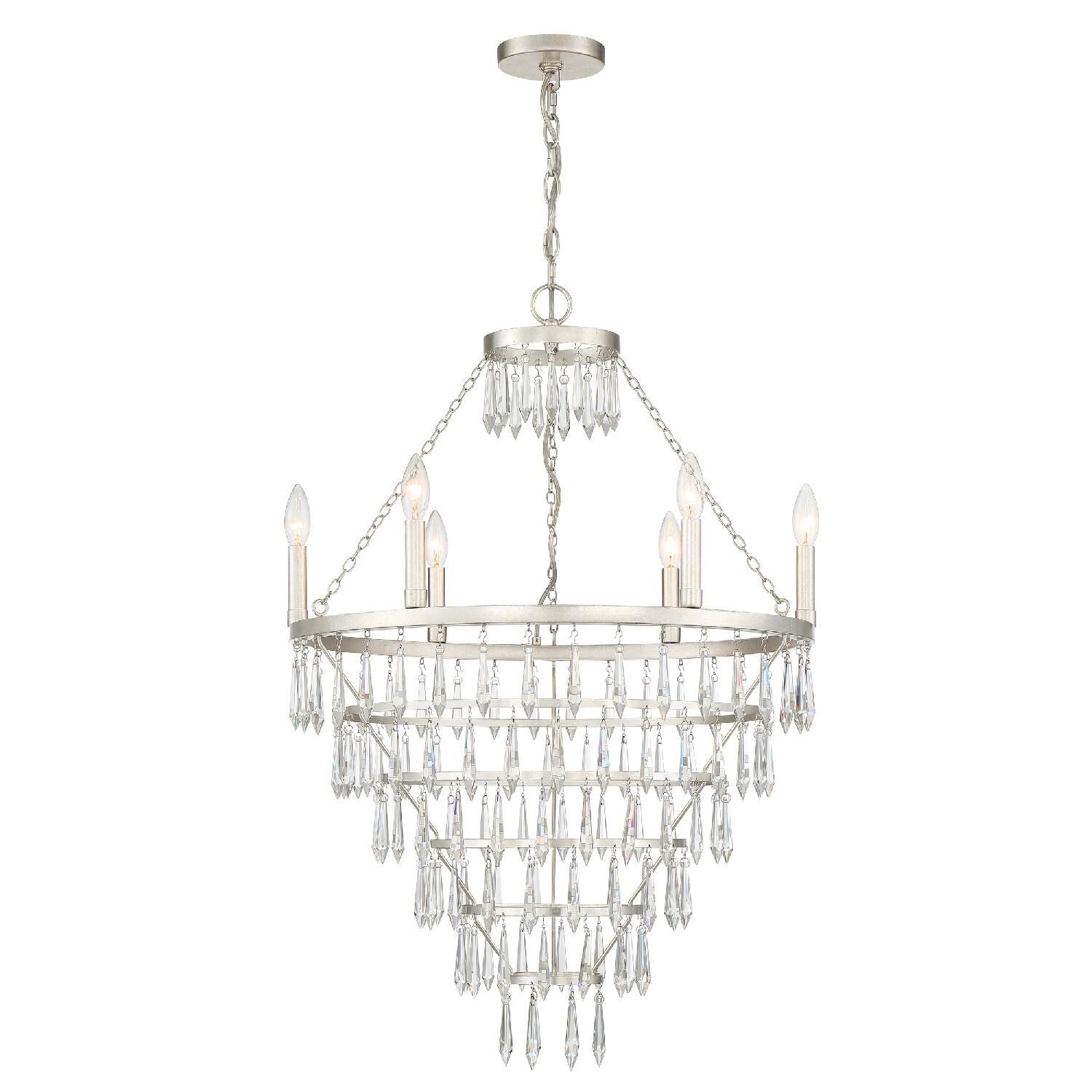 Lucille 24 Inch 6 Light Chandelier by Crystorama