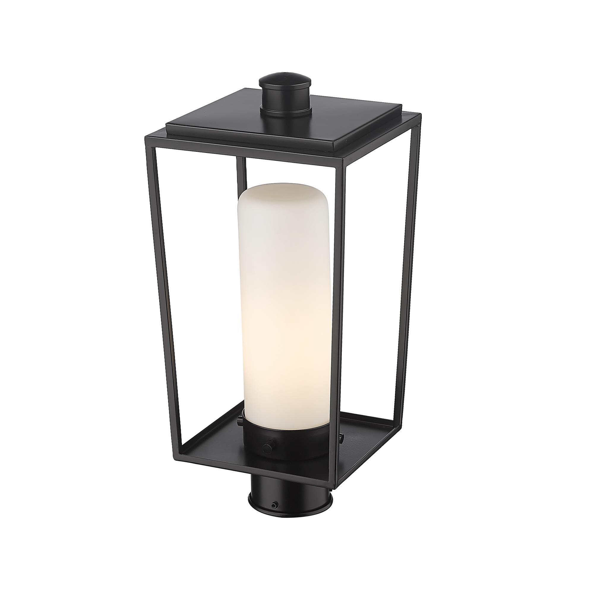 Shown in Black finish and Glass shade