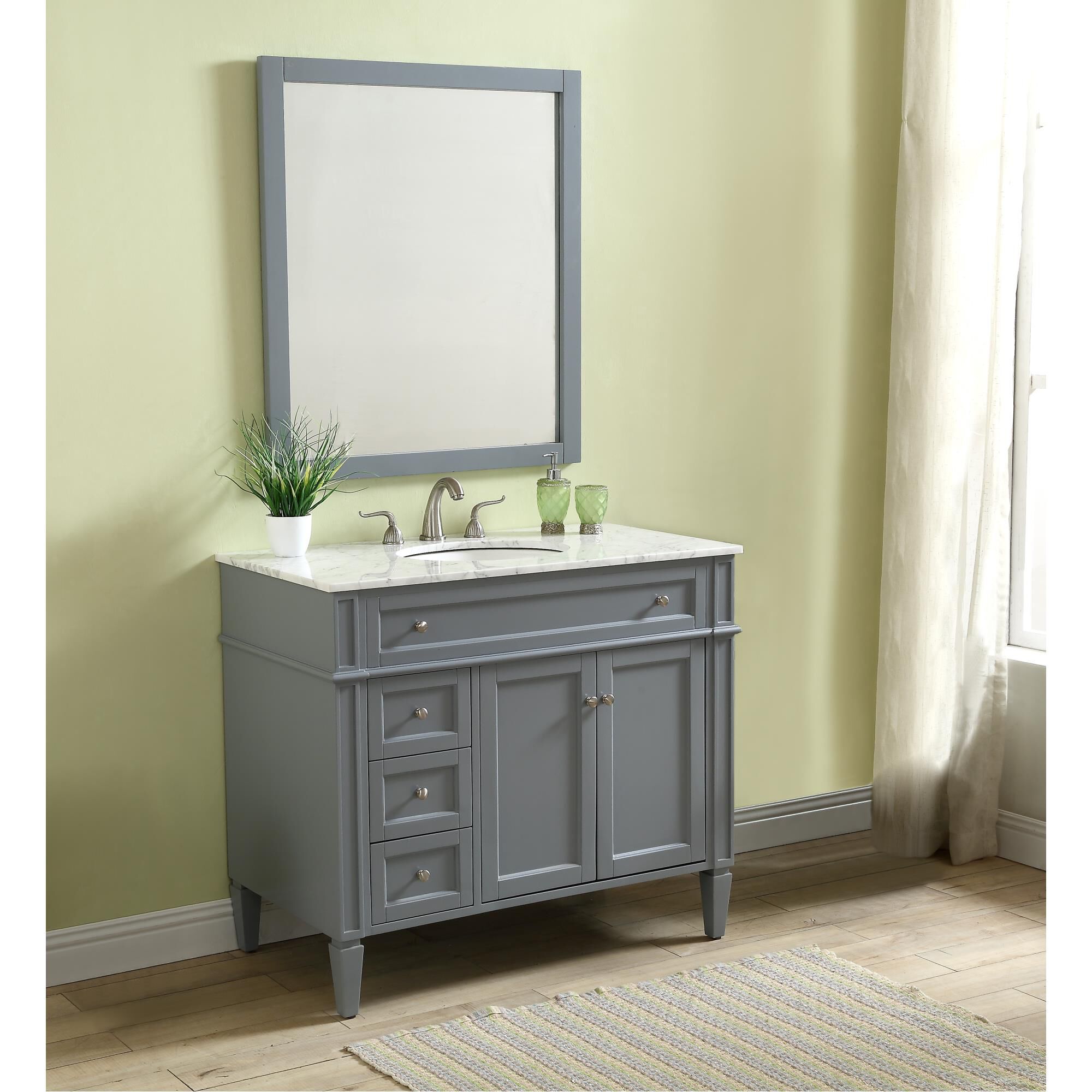 Shown in Grey finish