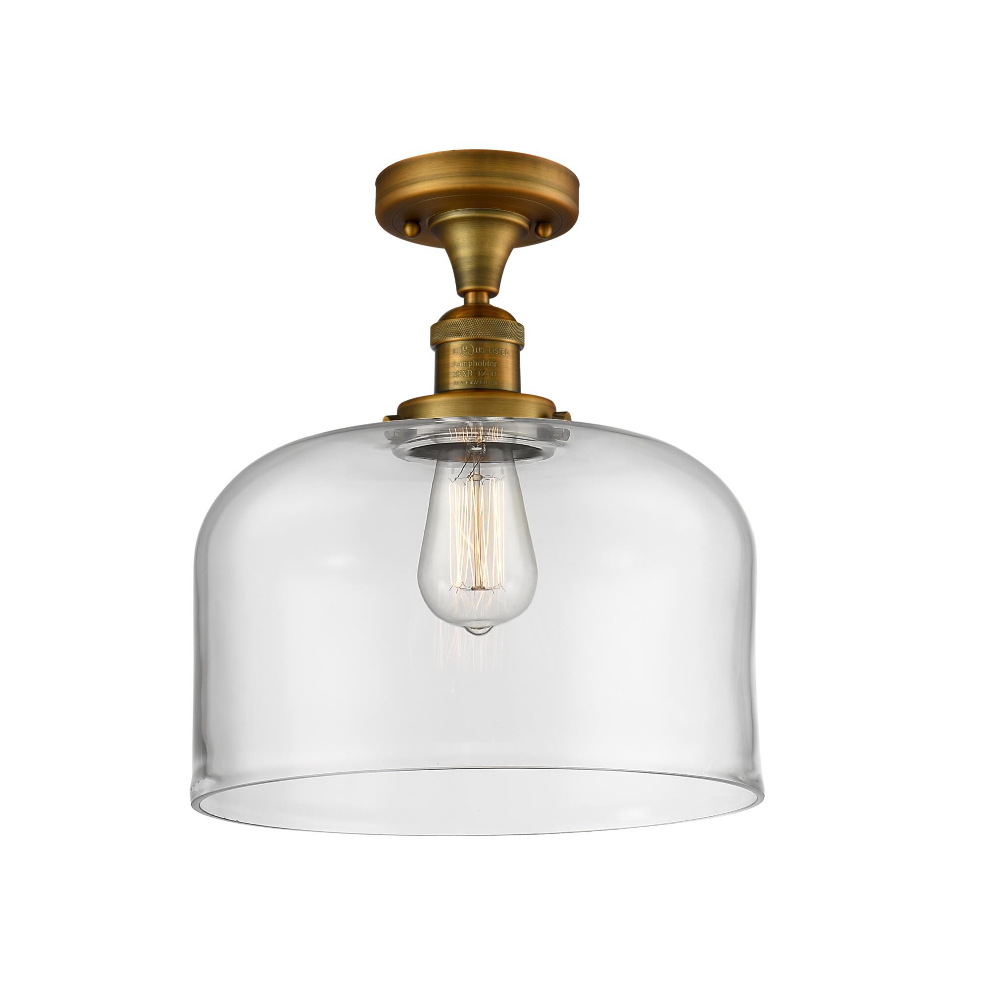 Bruno Marashlian Bell 12 Inch 1 Light Semi Flush Mount by Innovations Lighting