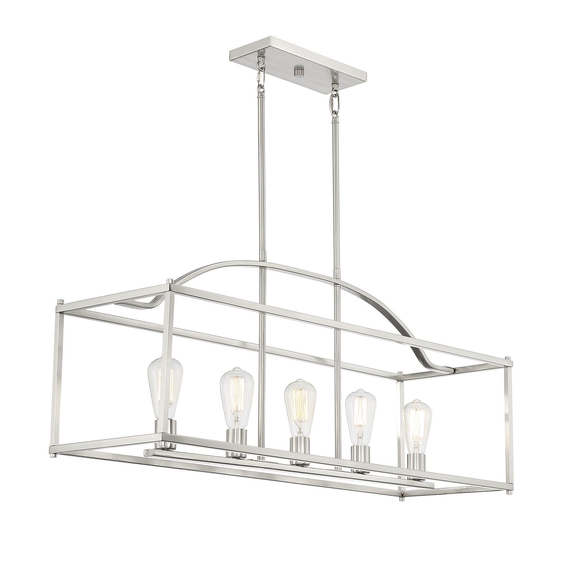 Palladian 38 Inch 5 Light Linear Suspension Light by Savoy House