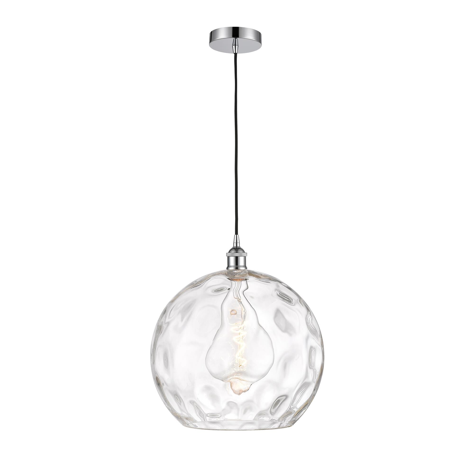 Shown in Polished Chrome finish and Clear glass