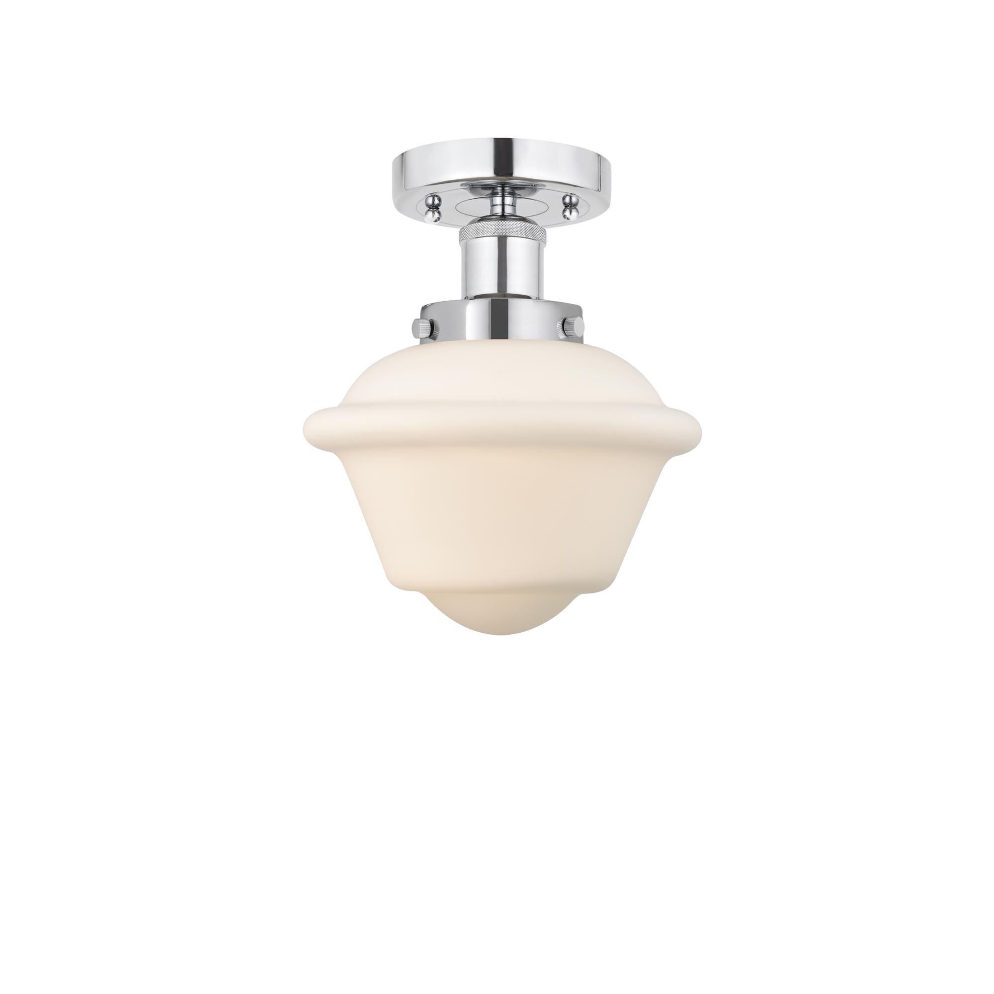 Shown in Polished Chrome, Matte White finish and Matte White glass and Matte White Glass shade