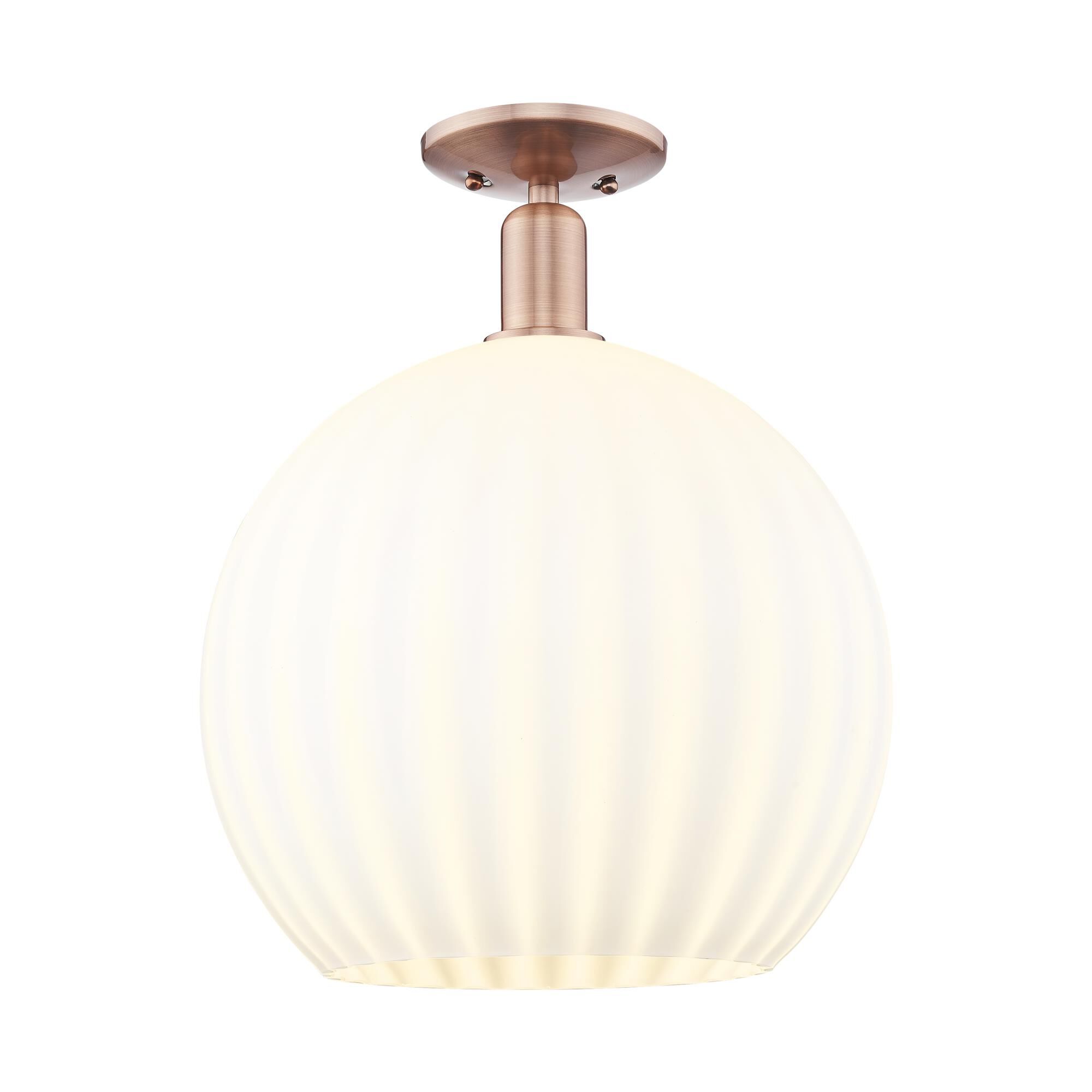 Bruno Marashlian White Venetian 14 Inch Semi Flush Mount by Innovations Lighting