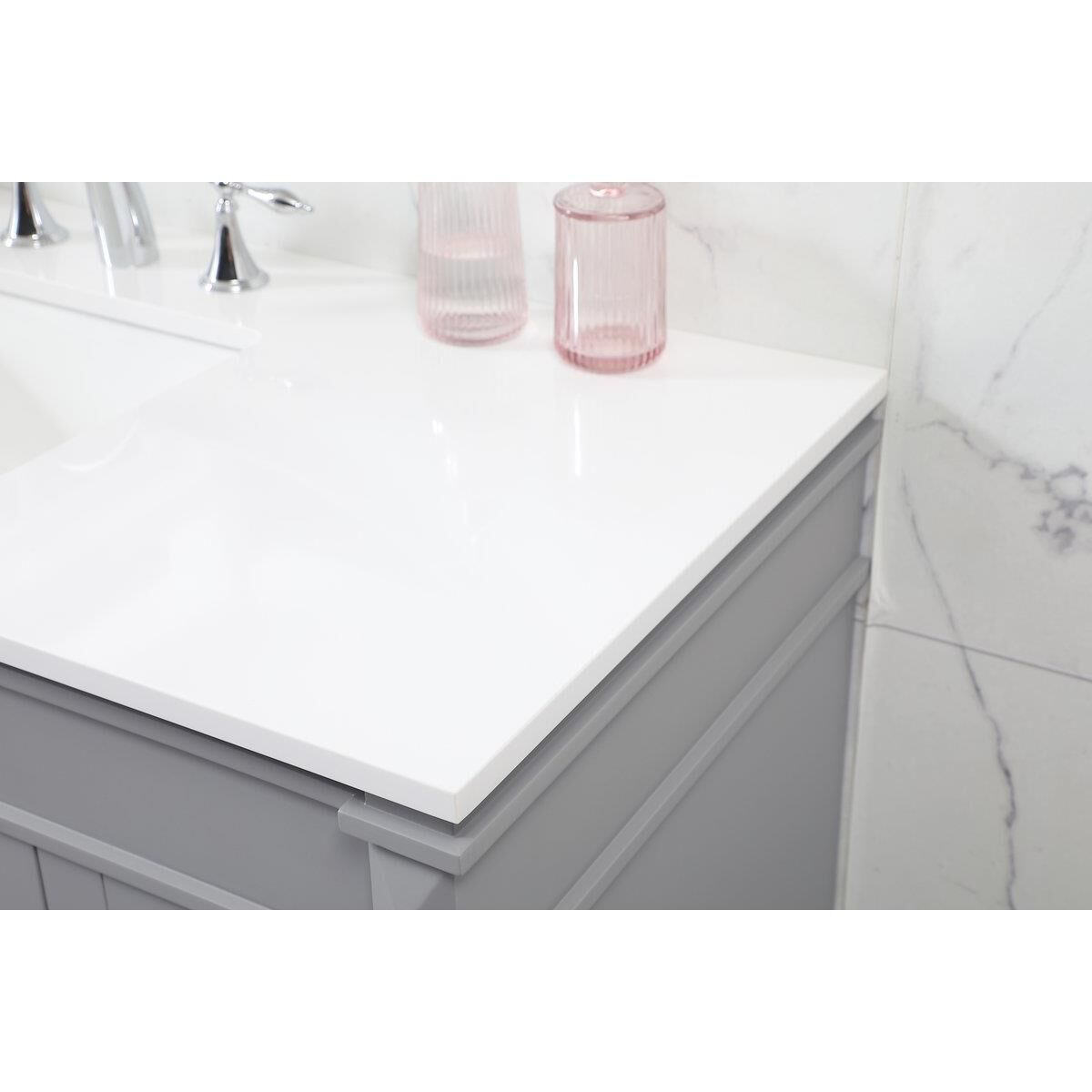 Shown in Grey finish and No Backsplash accent