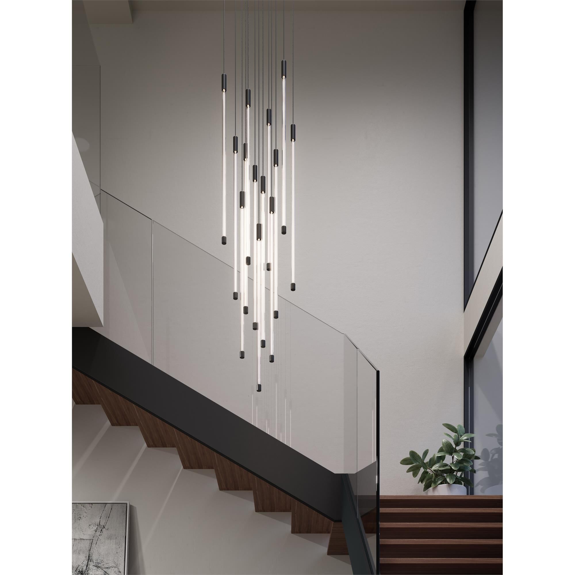 Shown in Black finish and Clear glass