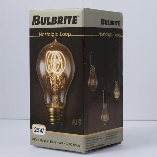 25 Watt A19 Vintage Light Bulb by Bulbrite
