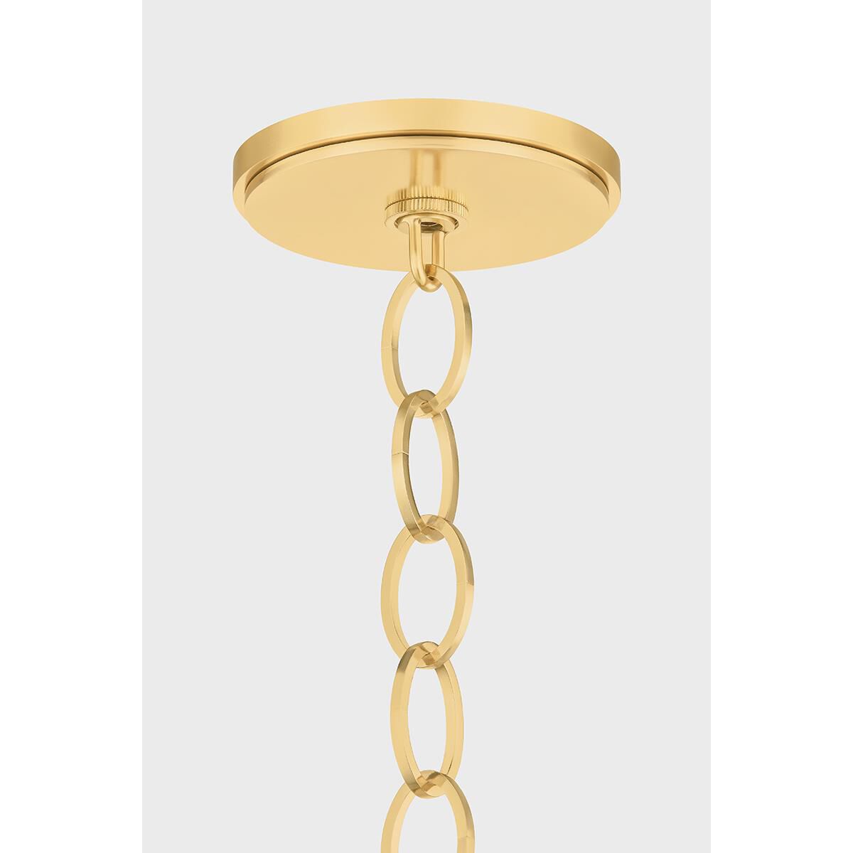 Shown in Aged Brass finish and Clear Cloud Seeded glass