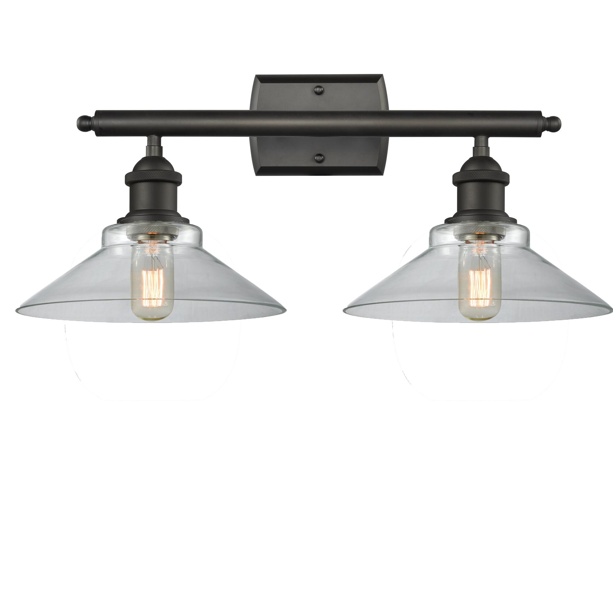 Shown in Oil Rubbed Bronze finish and Clear glass