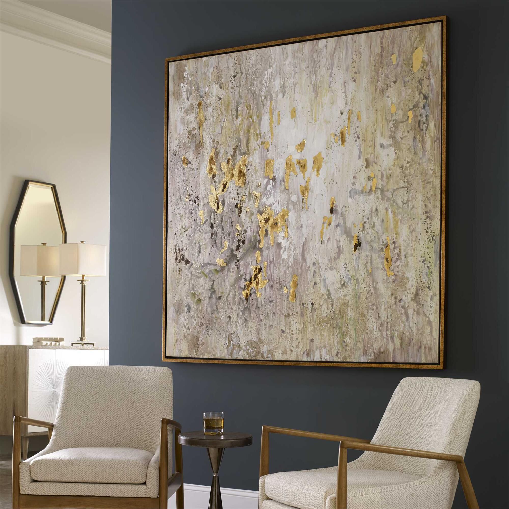 Golden Raindrops Painting,