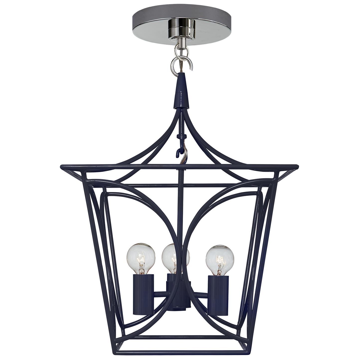 Shown in French Navy And Polished Nickel finish and No Glass  glass and NO Shade  shade