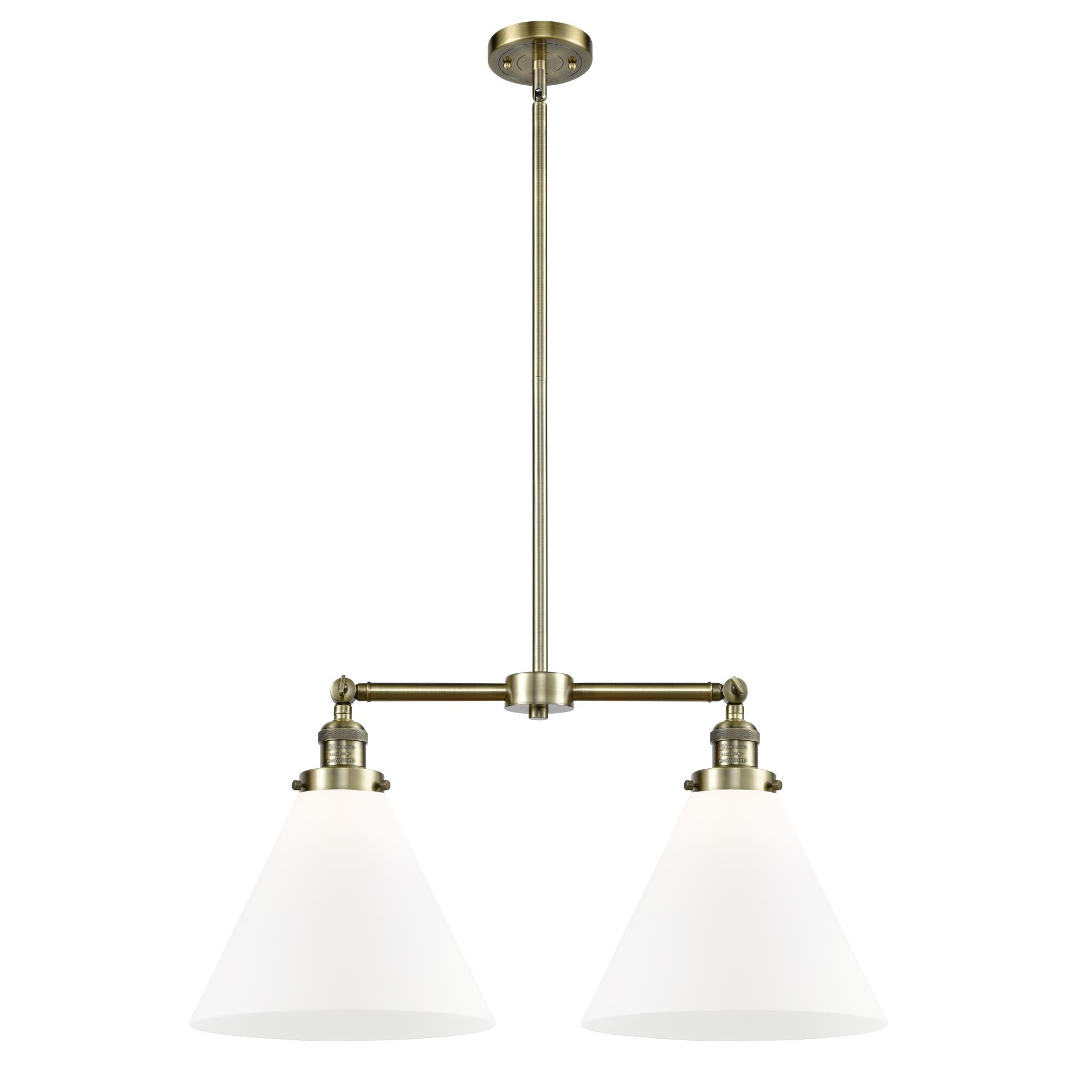 Bruno Marashlian X-Large Cone 21 Inch 2 Light Mini Chandelier by Innovations Lighting