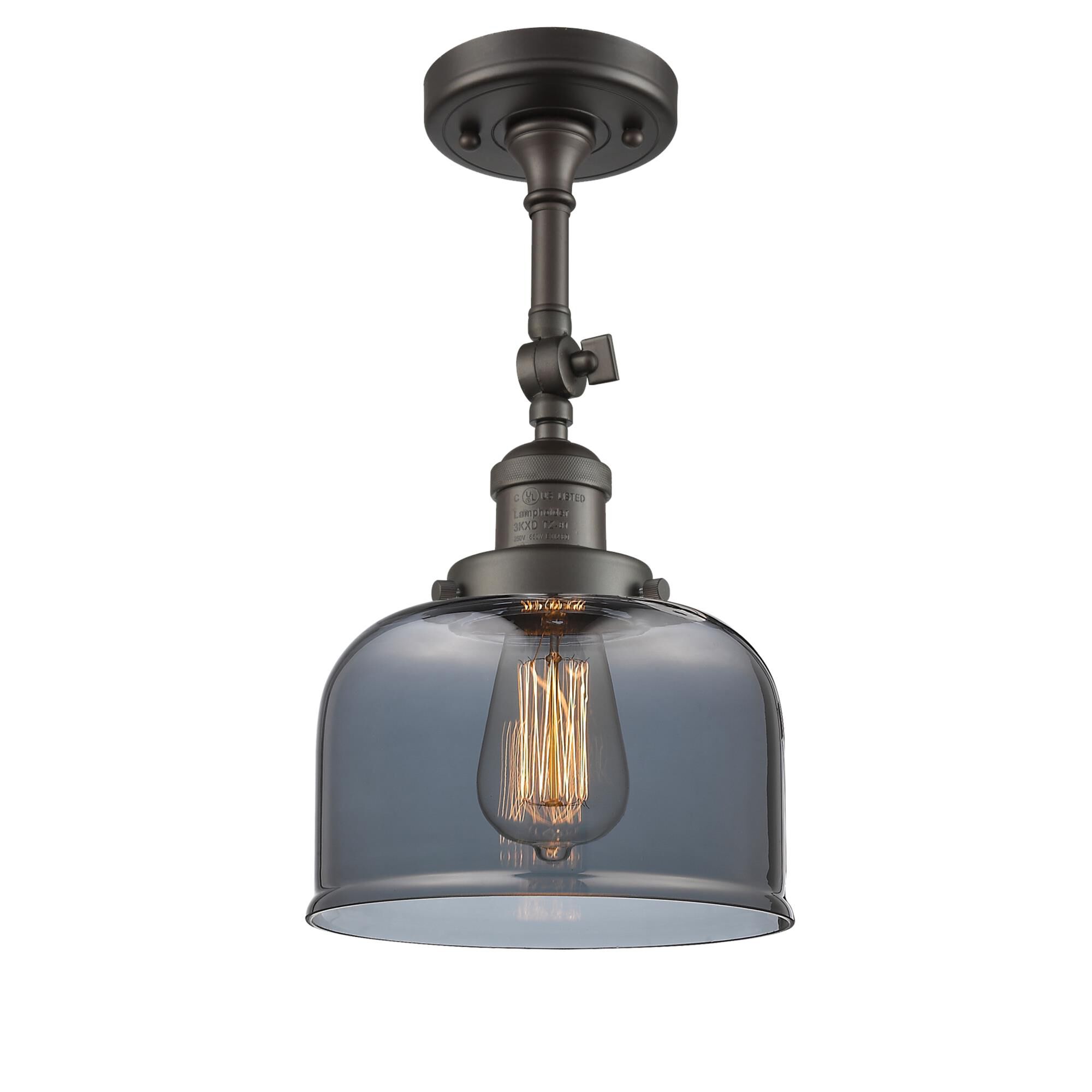 Bruno Marashlian Large Bell 8 Inch 1 Light Semi Flush Mount by Innovations Lighting