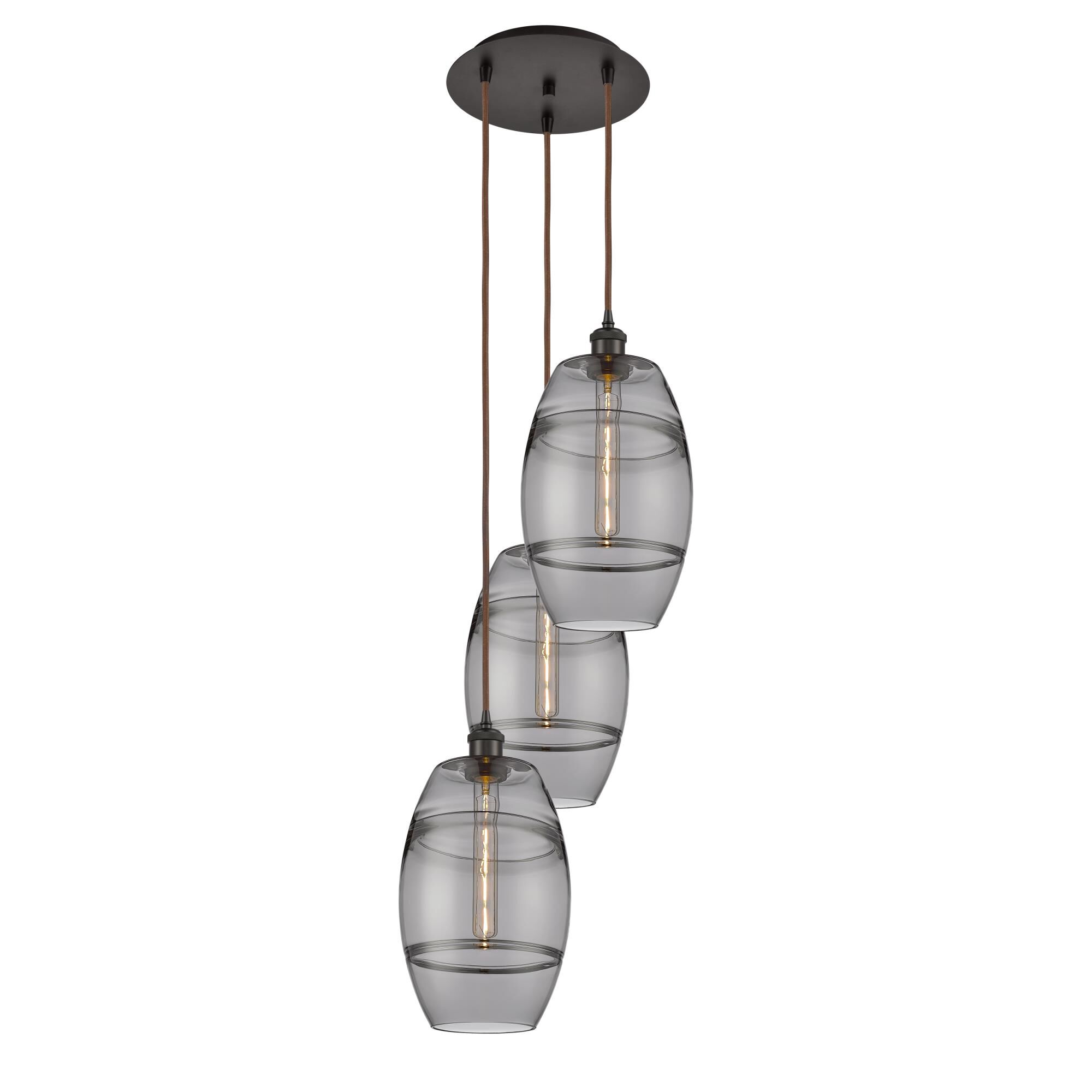 Shown in Oil Rubbed Bronze finish and Light Smoke glass