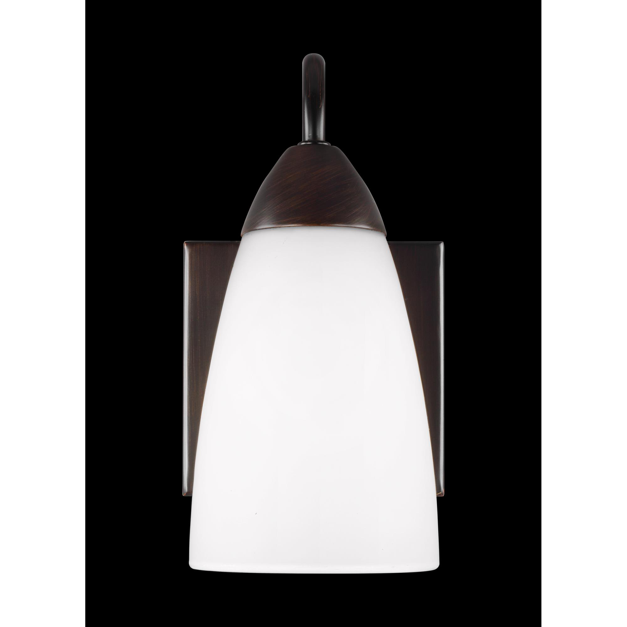 Shown in Bronze finish and Etched / White Inside  Shade glass and Etched / White Inside Glass shade