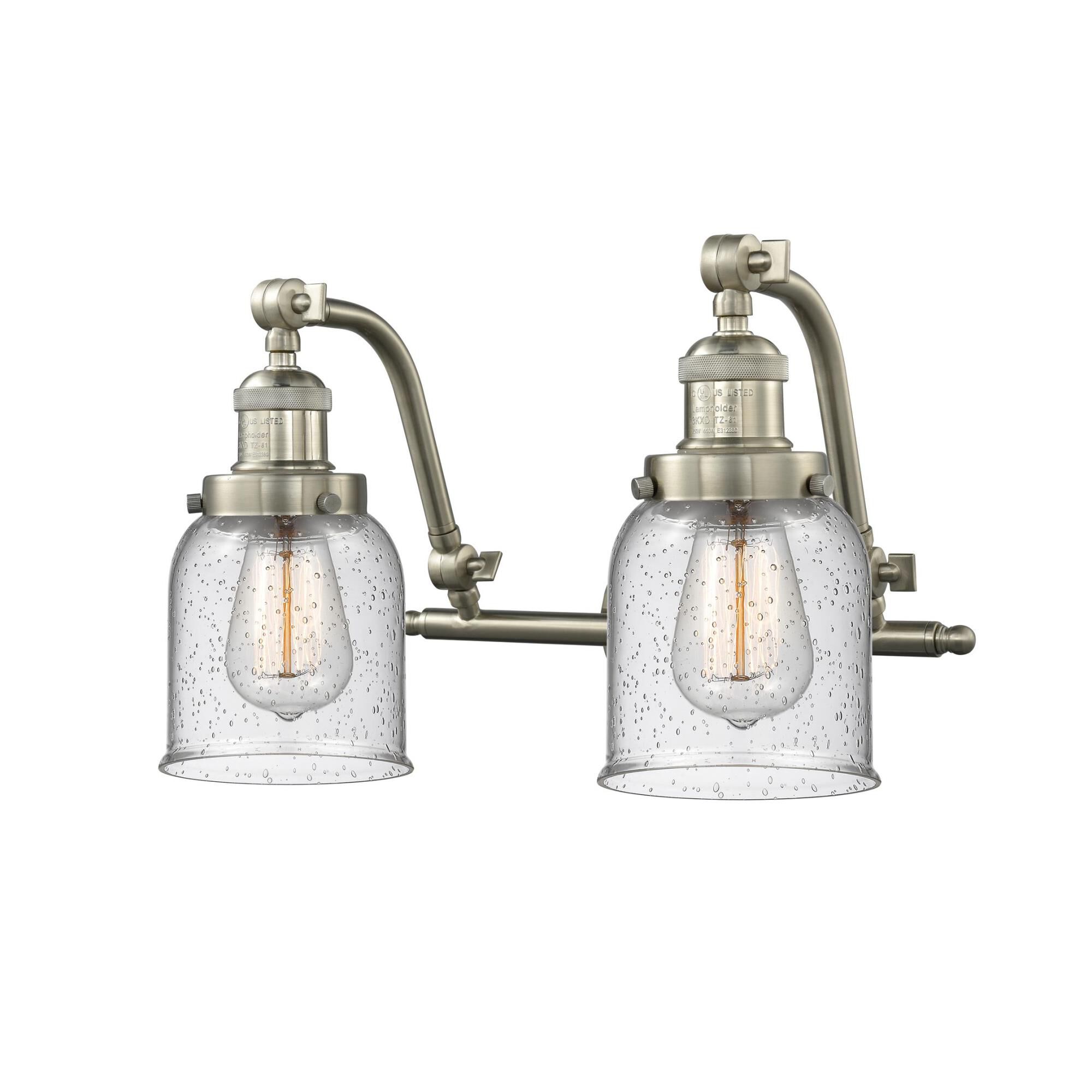 Shown in Brushed Satin Nickel finish and Seedy glass