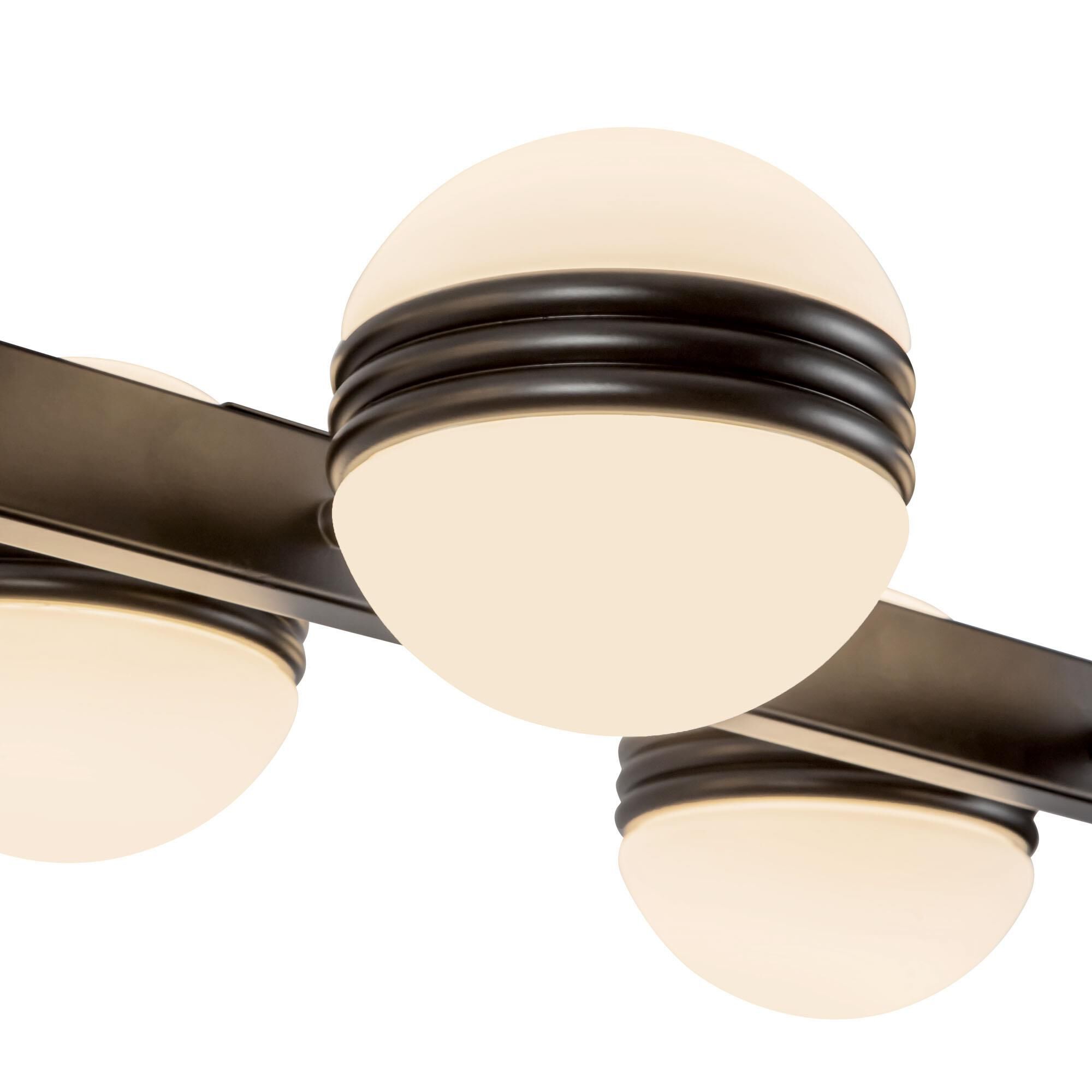 Shown in Black finish and Matte Opal glass