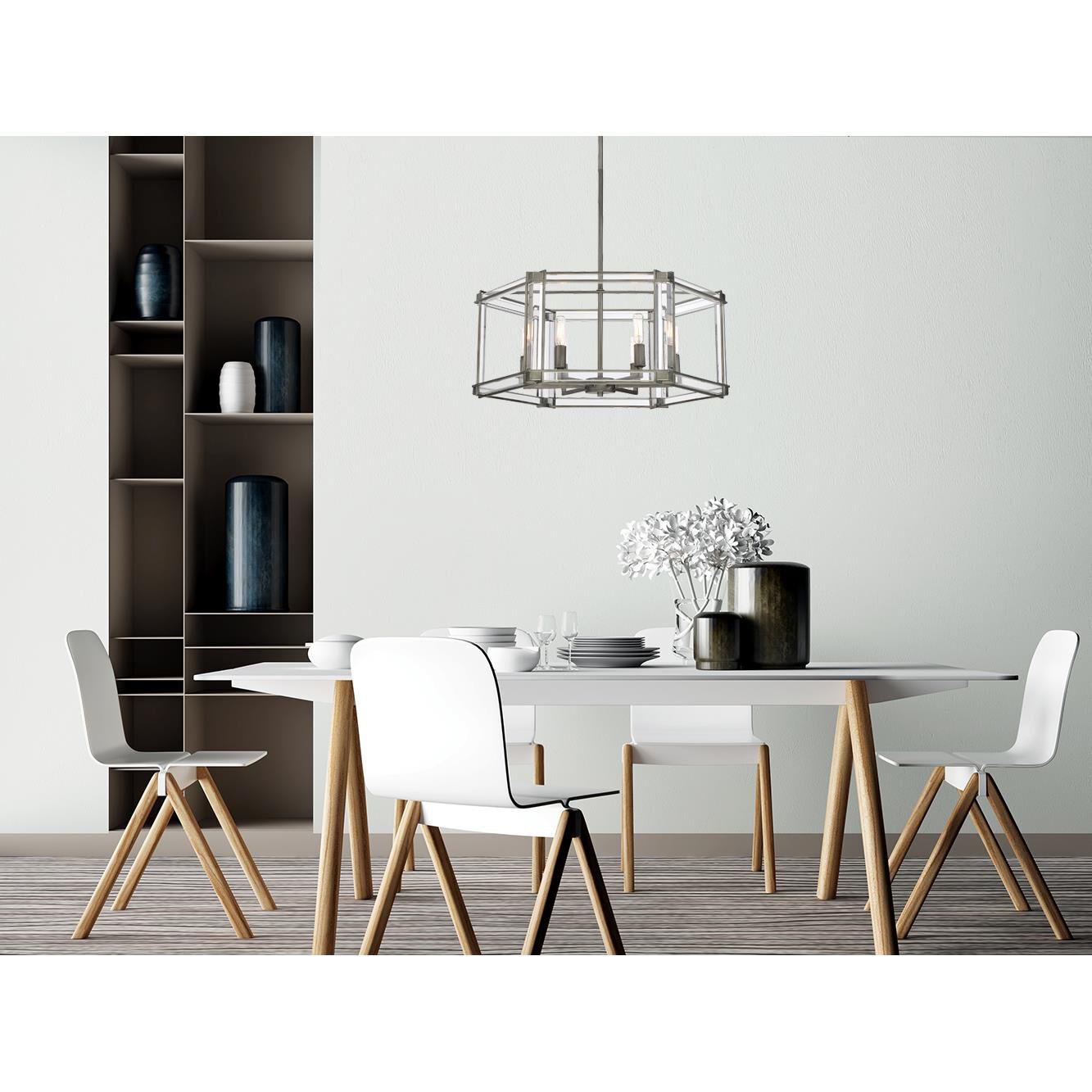 Shown in ANTIQUE NICKEL (PAINTED) finish and Clear Acrylic glass