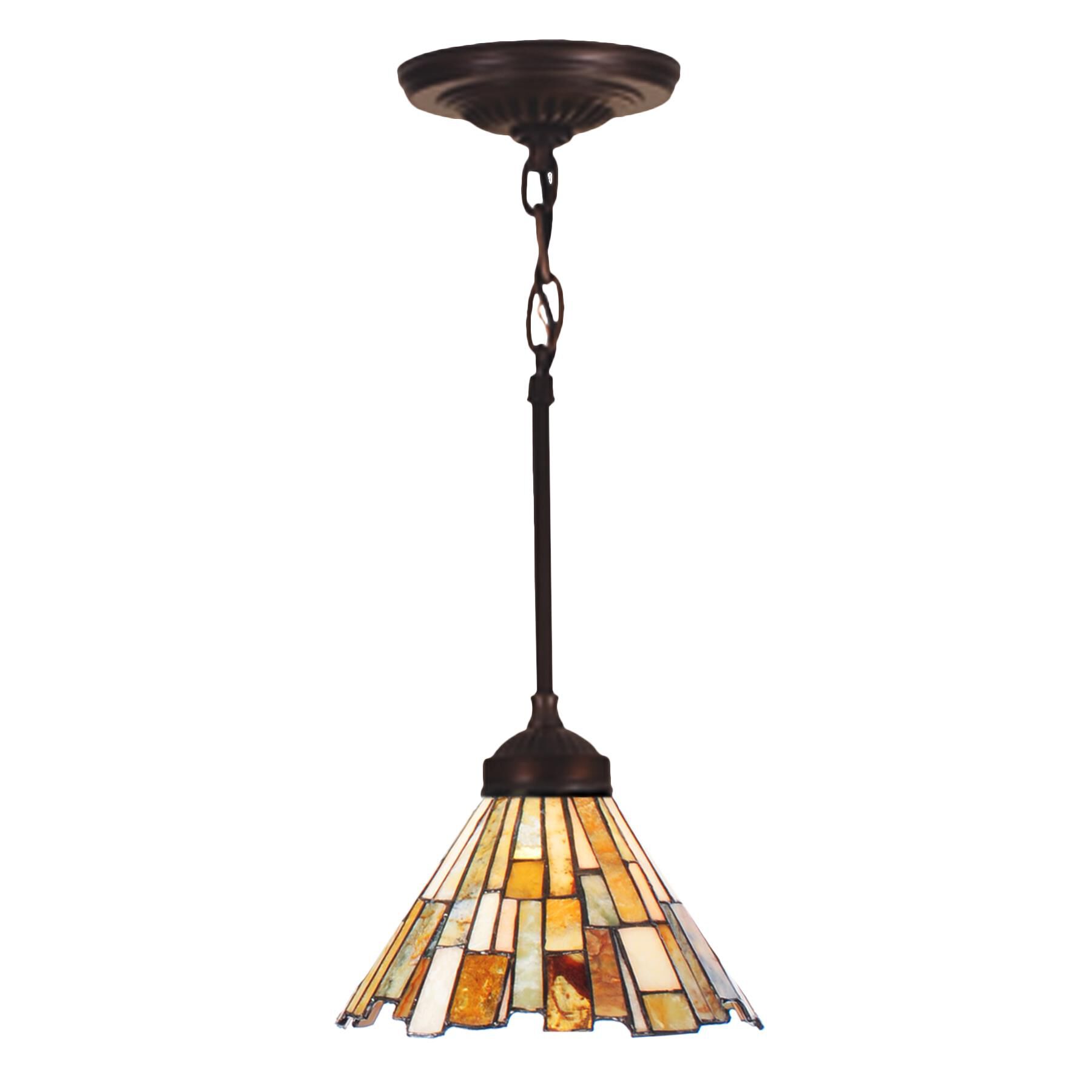 Jadestone Delta 8 Inch Mini Pendant by Meyda Lighting
