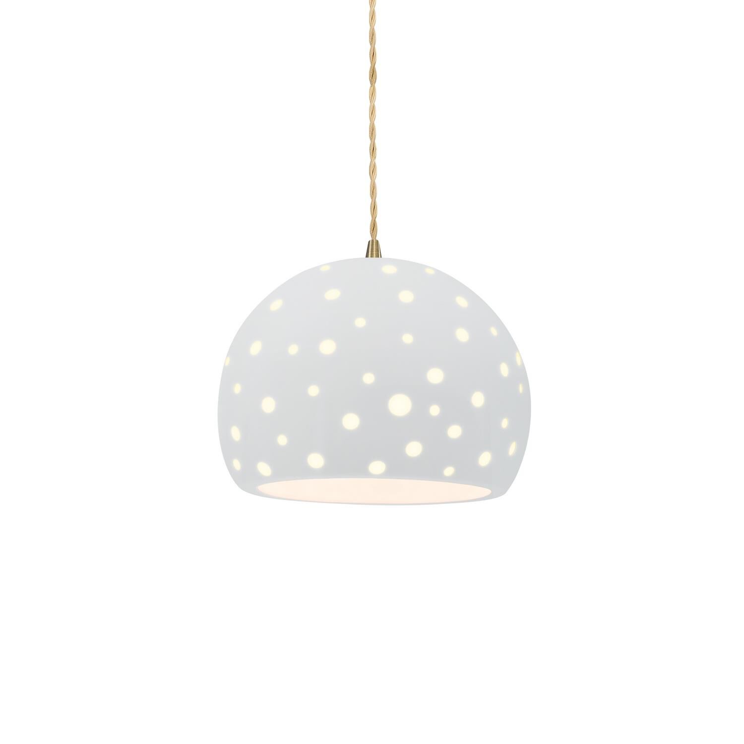 Perforated Globe 7 Inch Mini Pendant by Justice Design Group