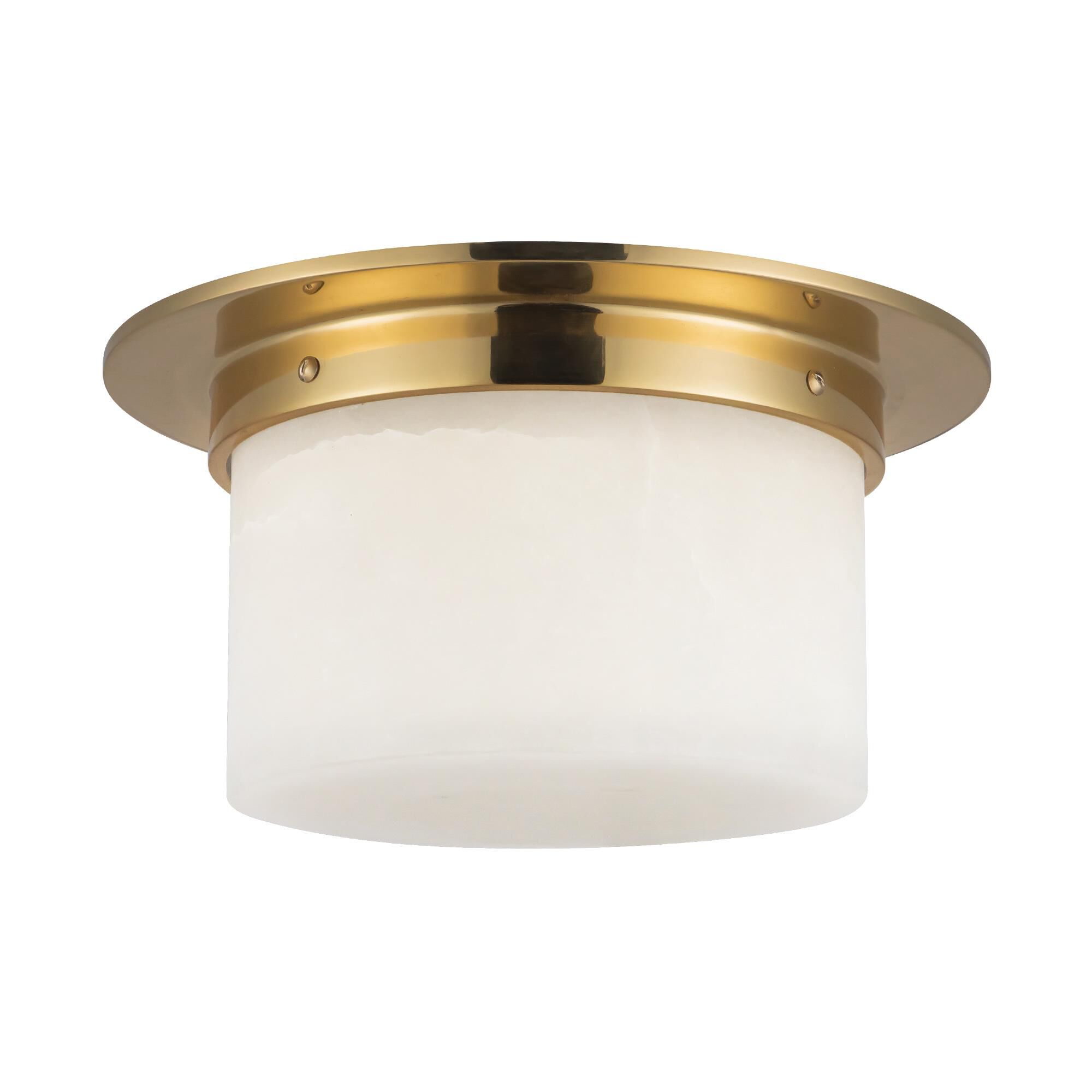 Shown in Patina Brass finish and Alabaster glass