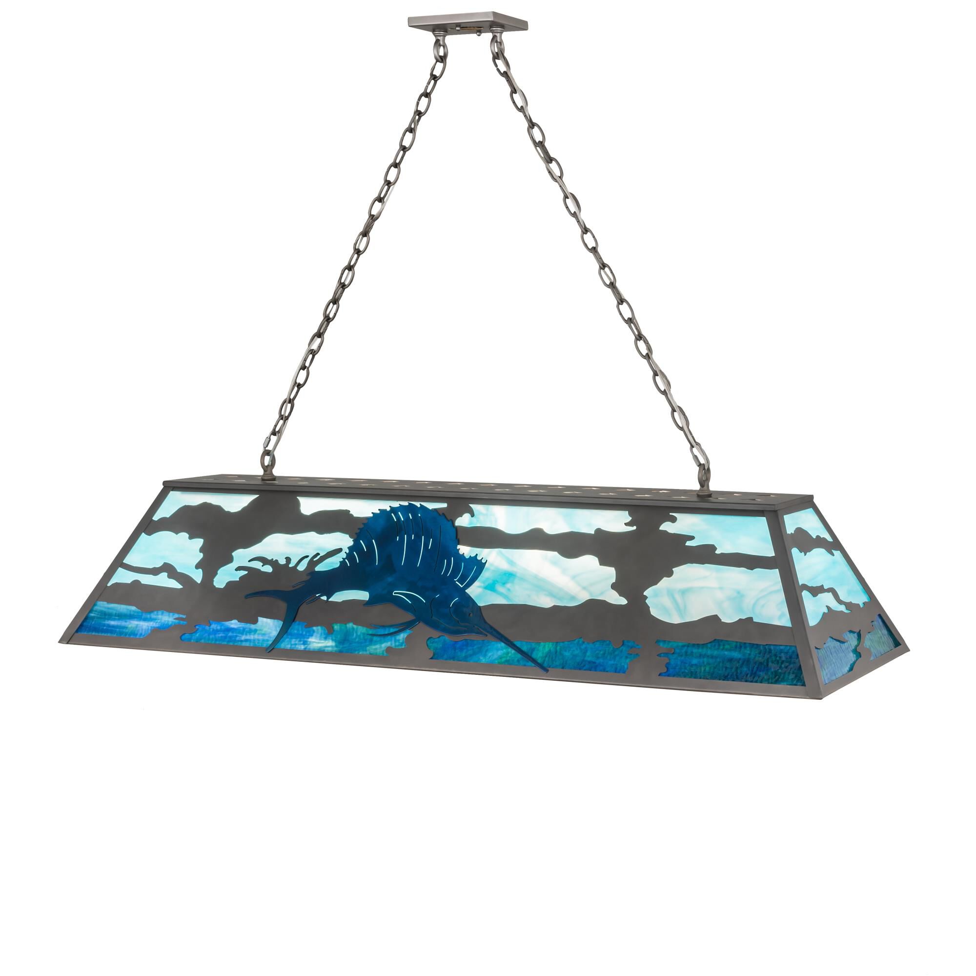 Sailfish 61 Inch 9 Light Linear Suspension Light by Meyda Lighting