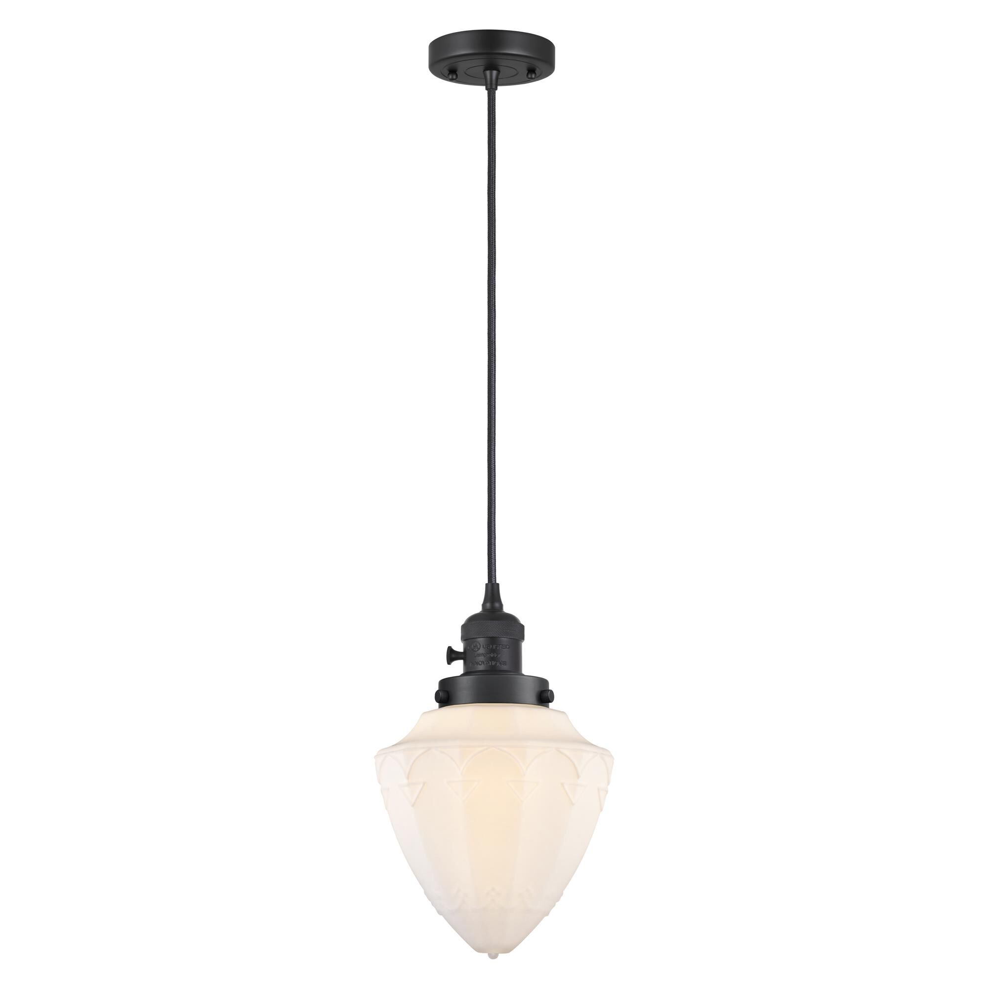 Shown in Matte Black finish and Matte White Cased Small Bullet glass