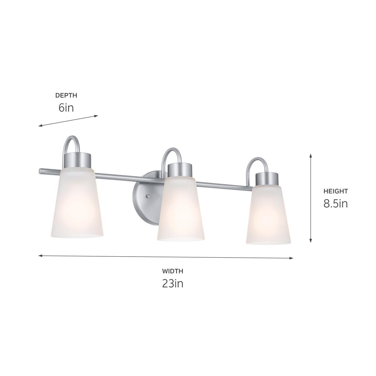 Erma 23 Inch 3 Light Bath Vanity Light by Kichler Lighting