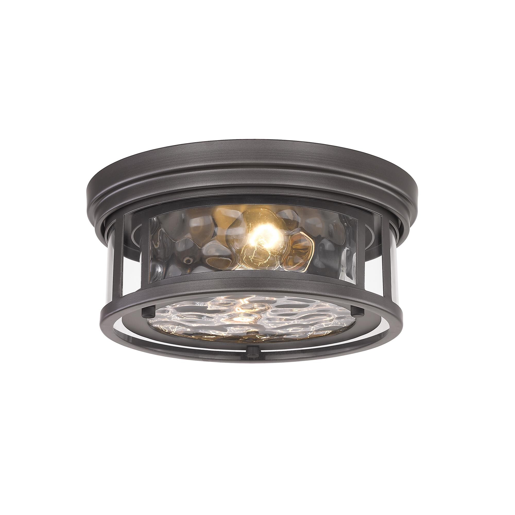 Shown in Bronze finish and Glass shade