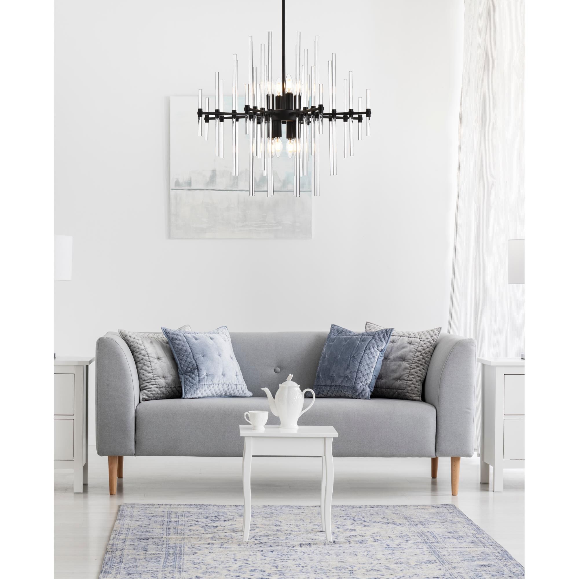 Sienna 27 Inch 8 Light Chandelier by Elegant Lighting