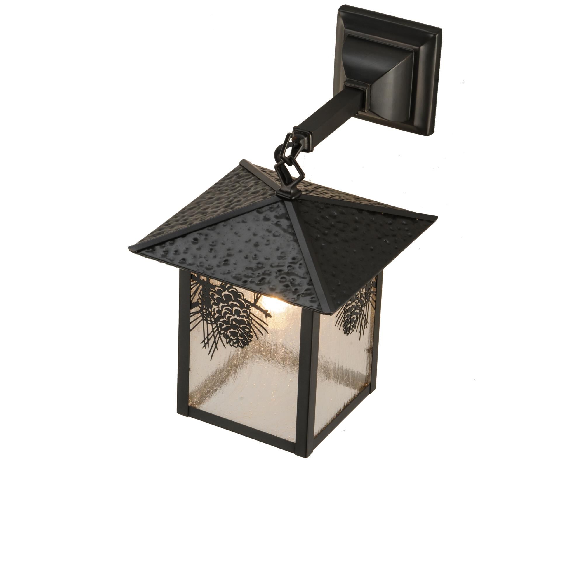 Shown in Craftsman Brown Finish finish and Seeded  Or Acrylic glass