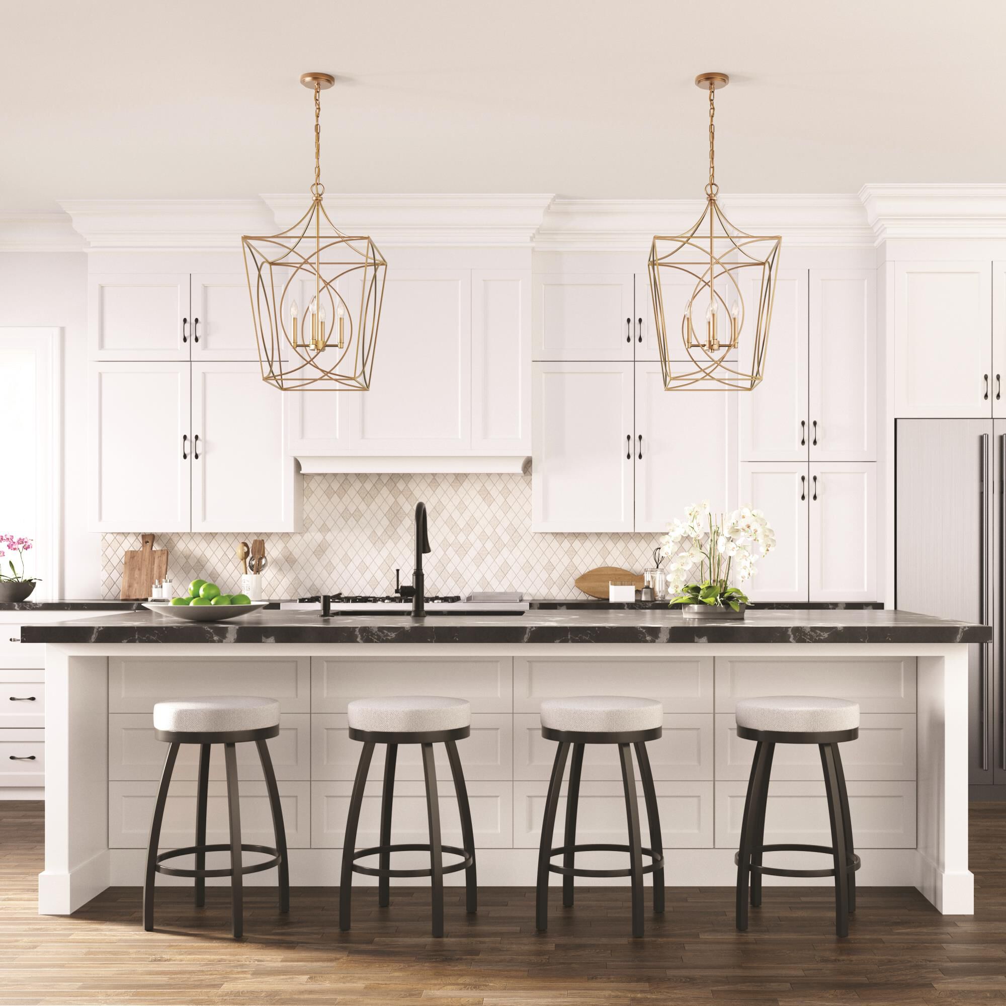 Shown in Painted Modern Gold finish